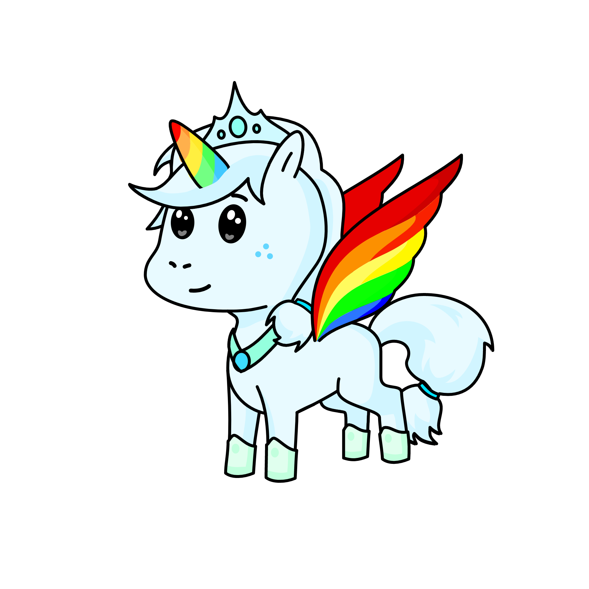 The Queen Elisabeth, the unicorn