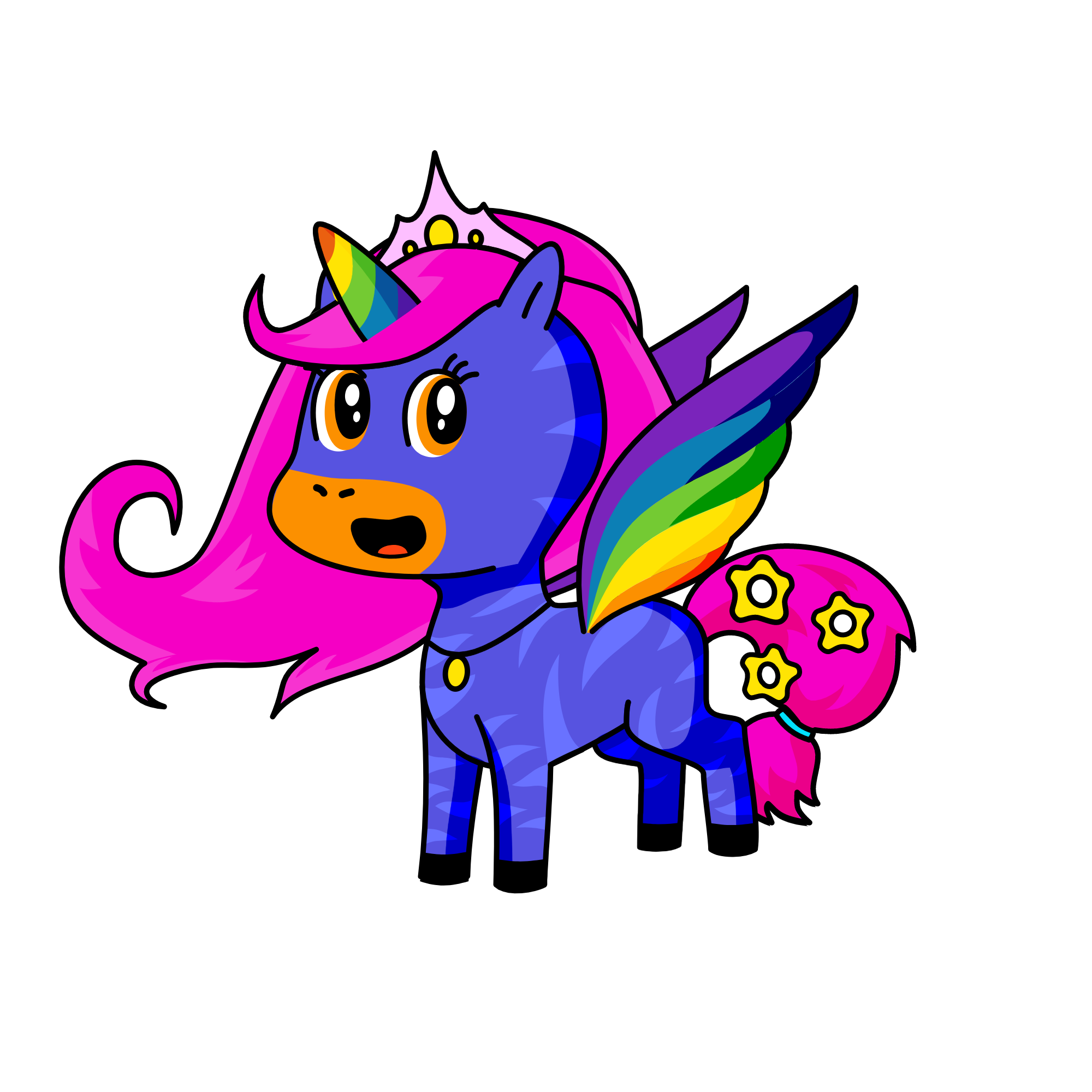 Rainbow Wings, the unicorn