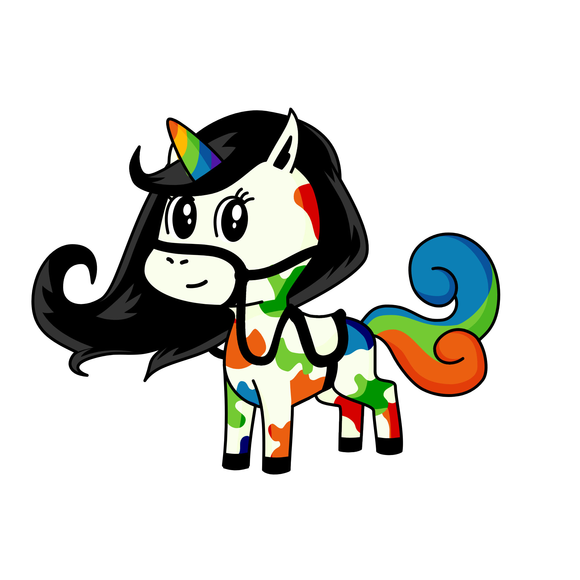 rainbow queen, the unicorn