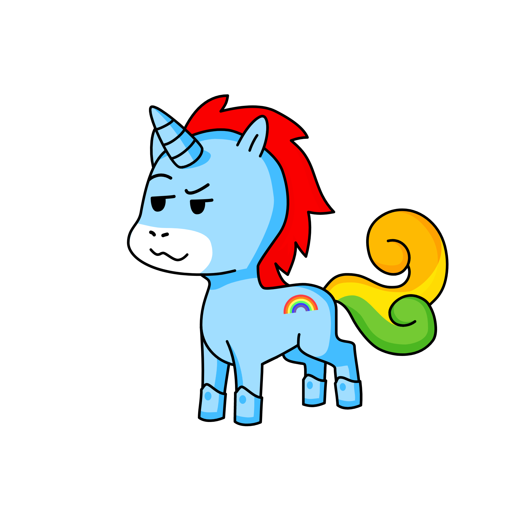 Rainbow Dash, the unicorn