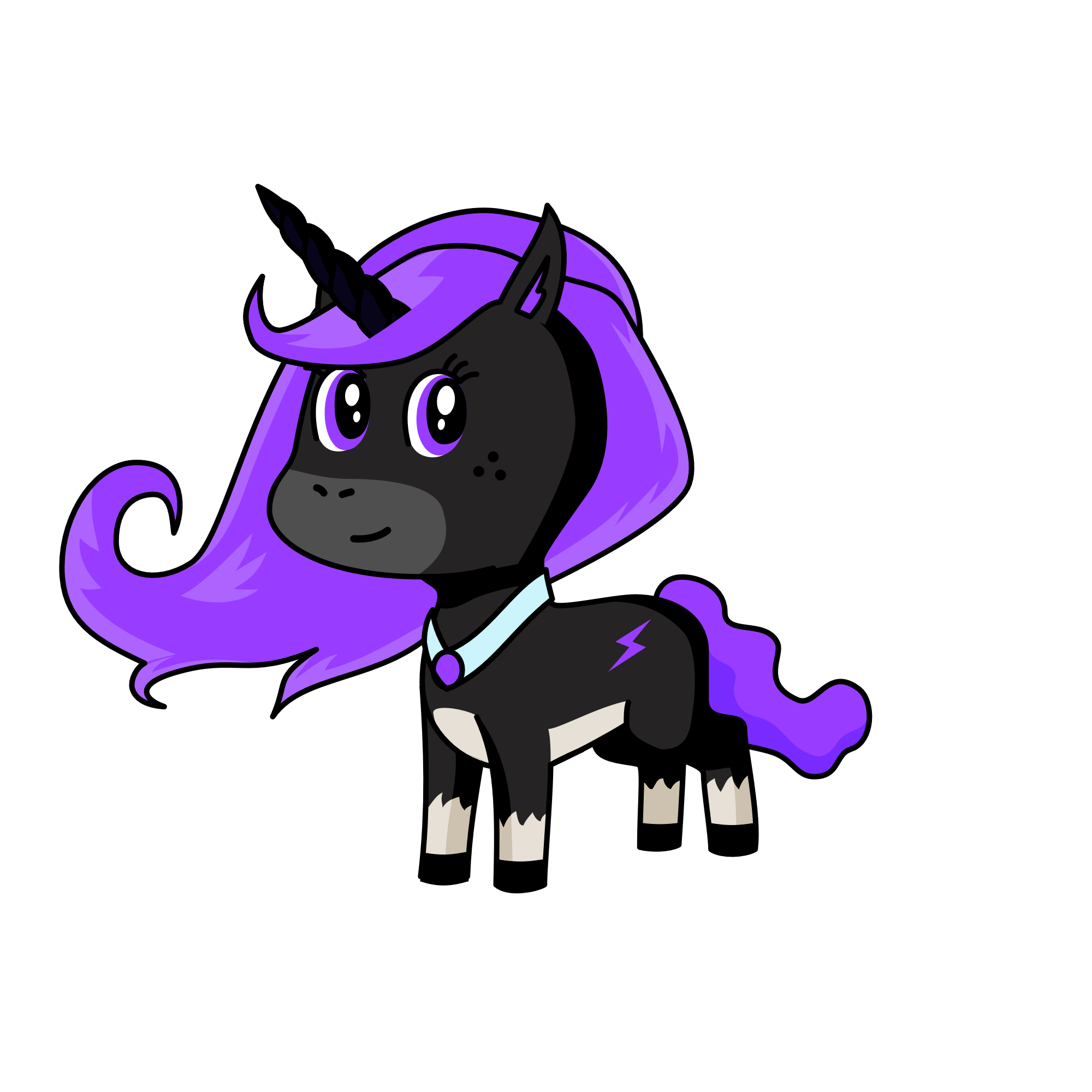 Fulmine, the unicorn