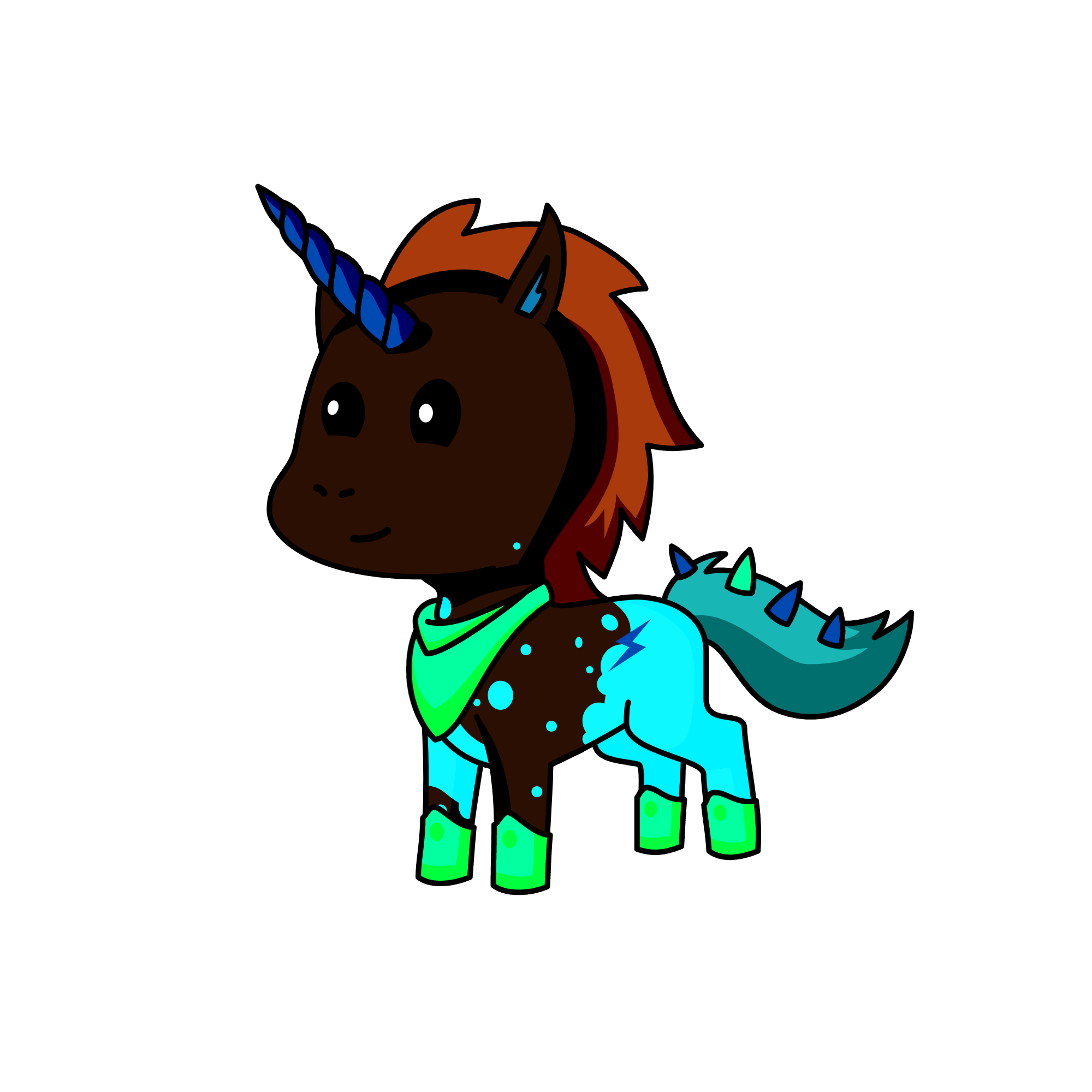 Dark Night, the unicorn