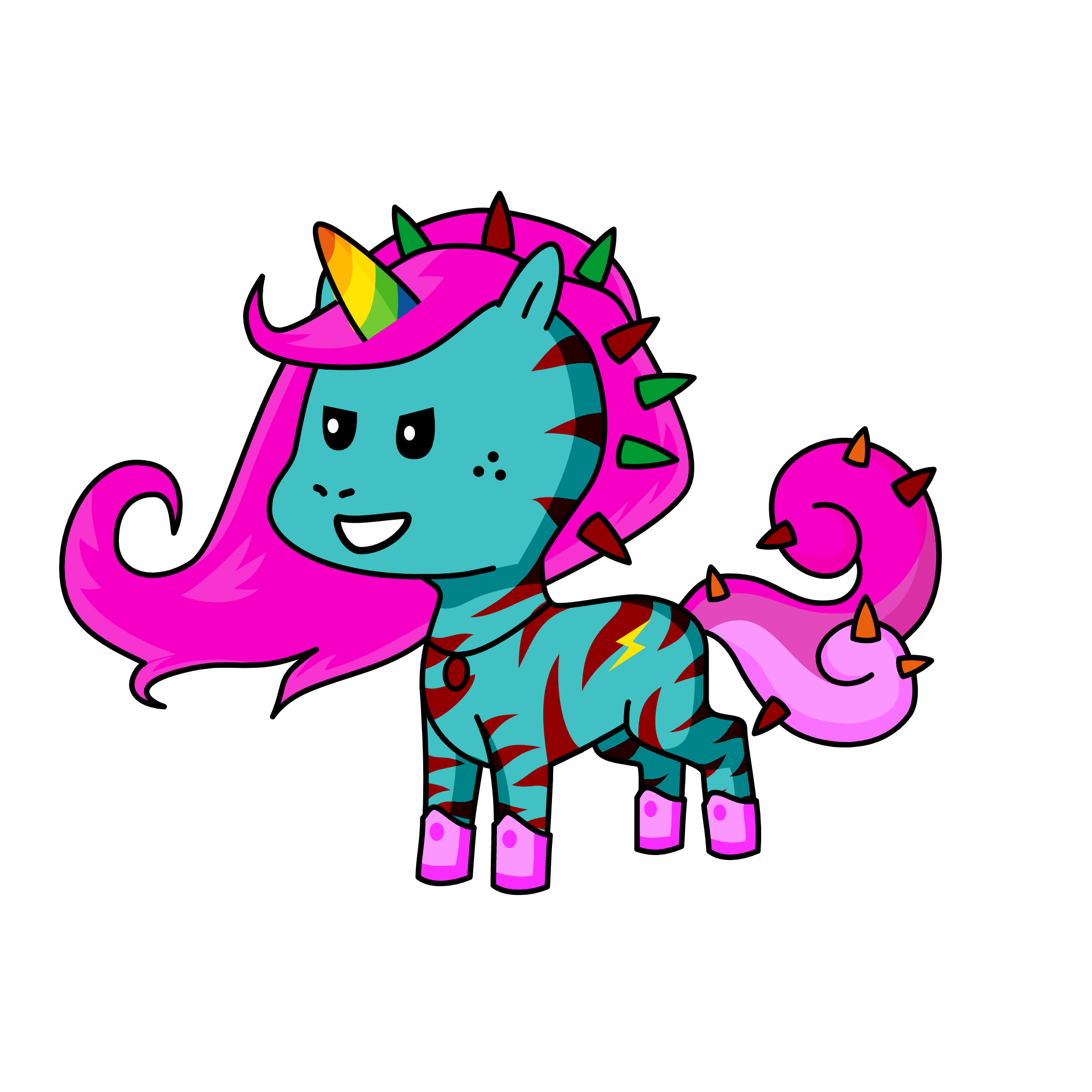 Evil Puff, the unicorn