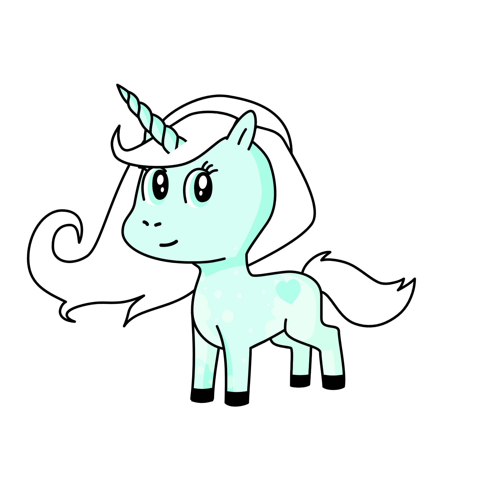 Seafoam, the unicorn