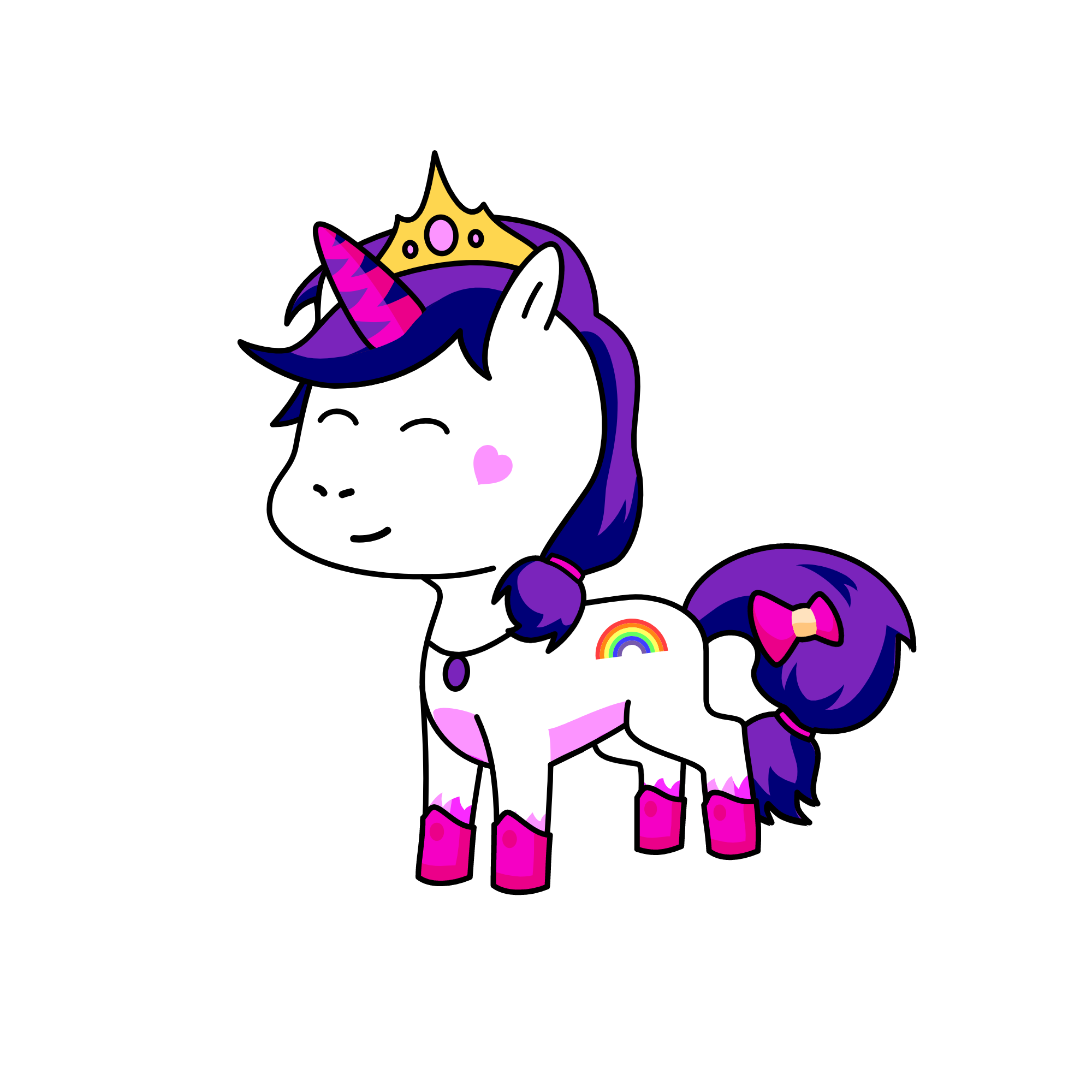 Pinky the princess, the unicorn