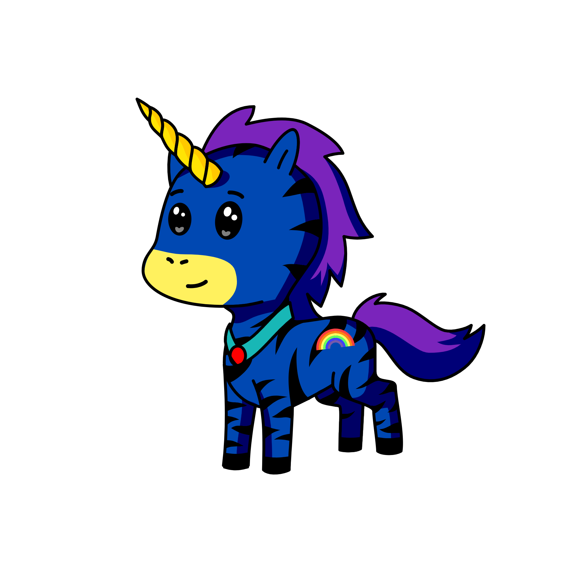 blue tiger, the unicorn