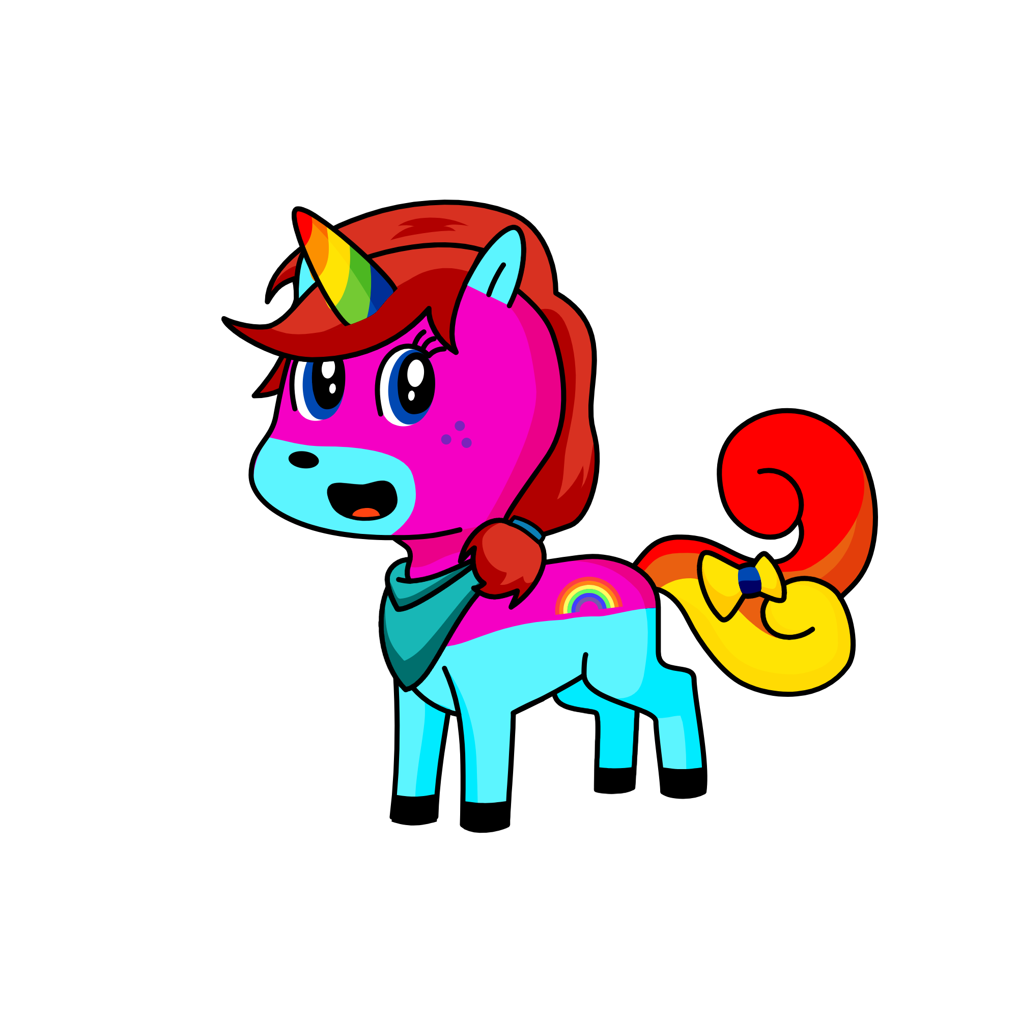 Rainbow, the unicorn