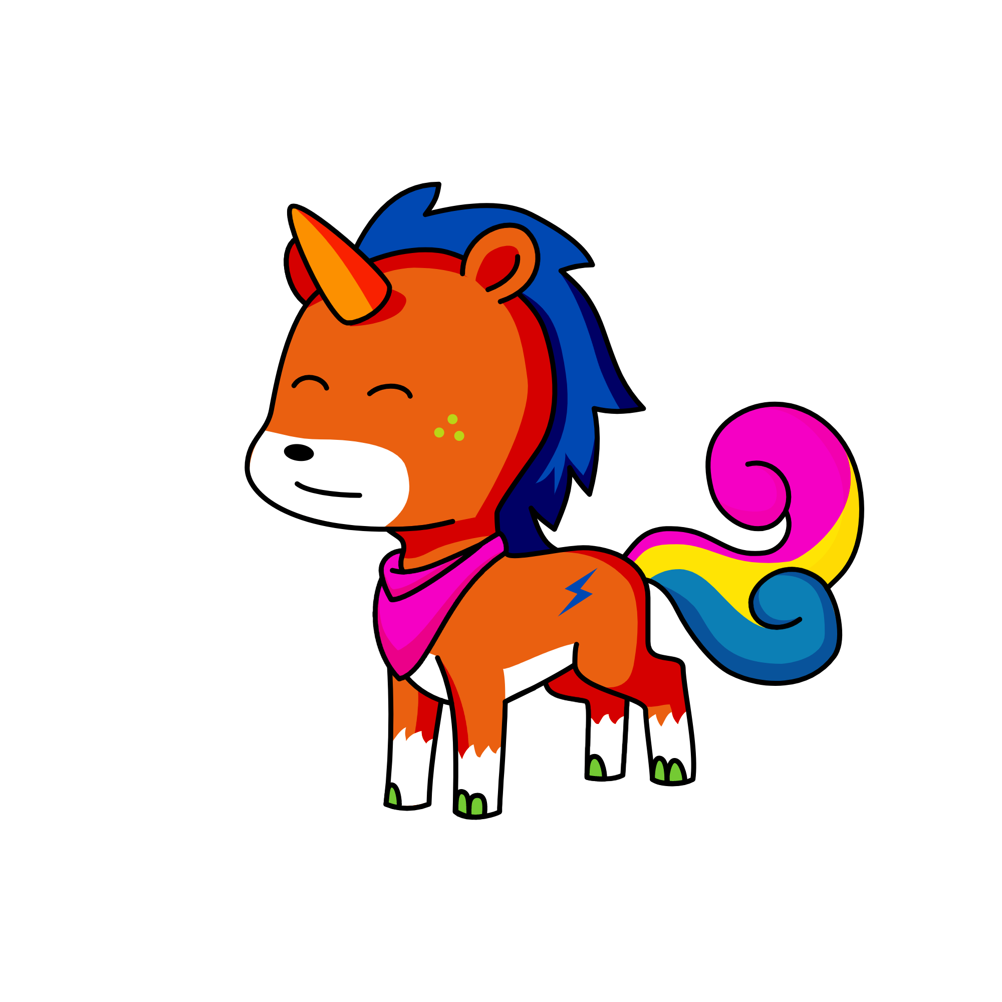 fox, the unicorn
