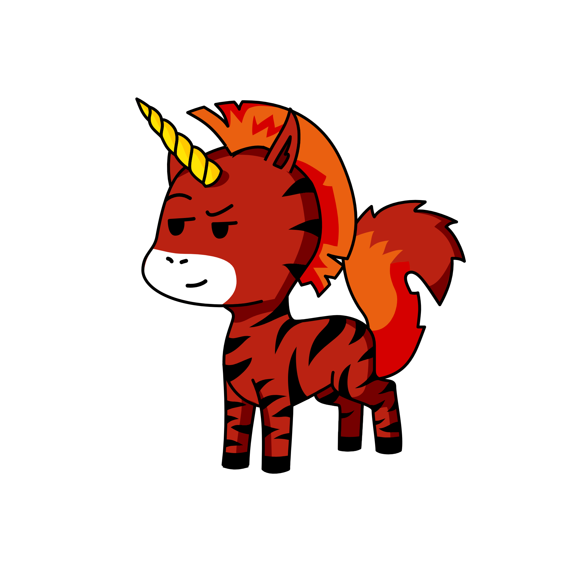 fire tiger, the unicorn