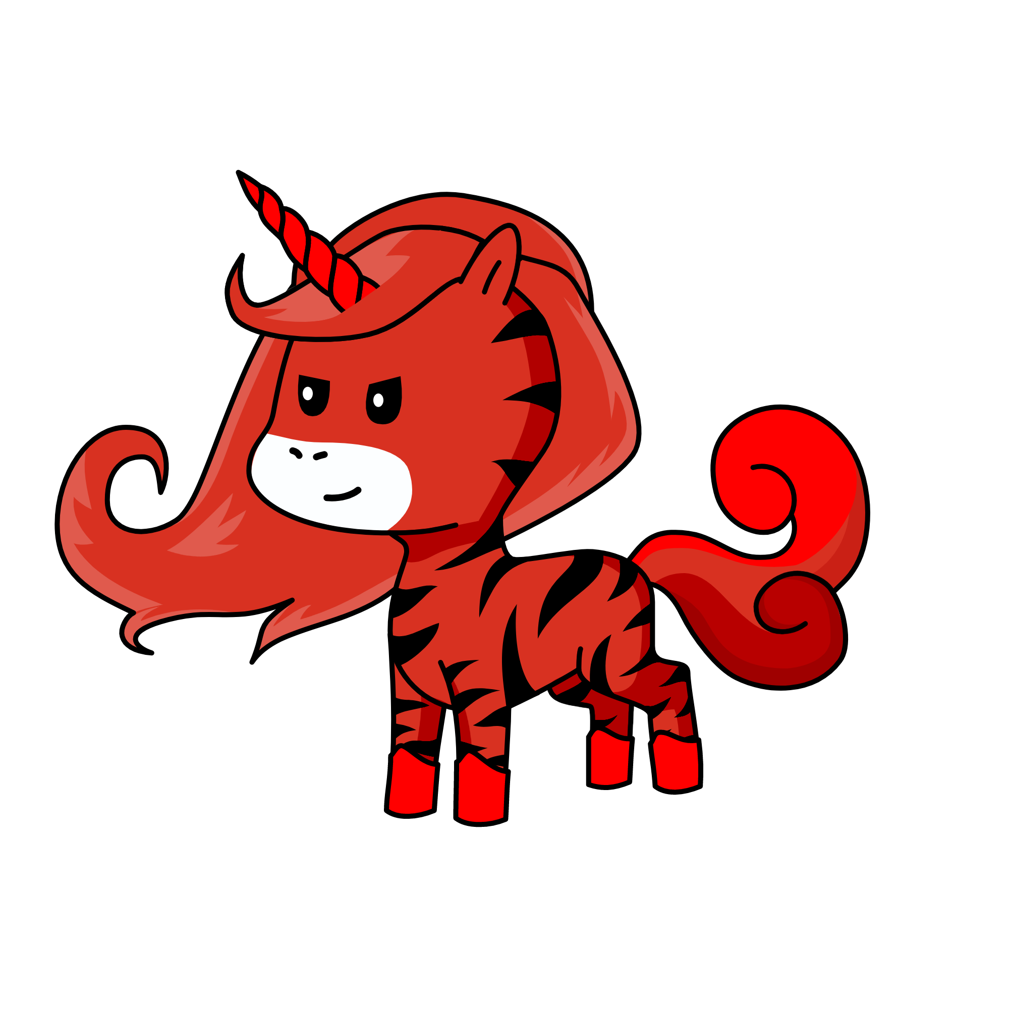 red, the unicorn