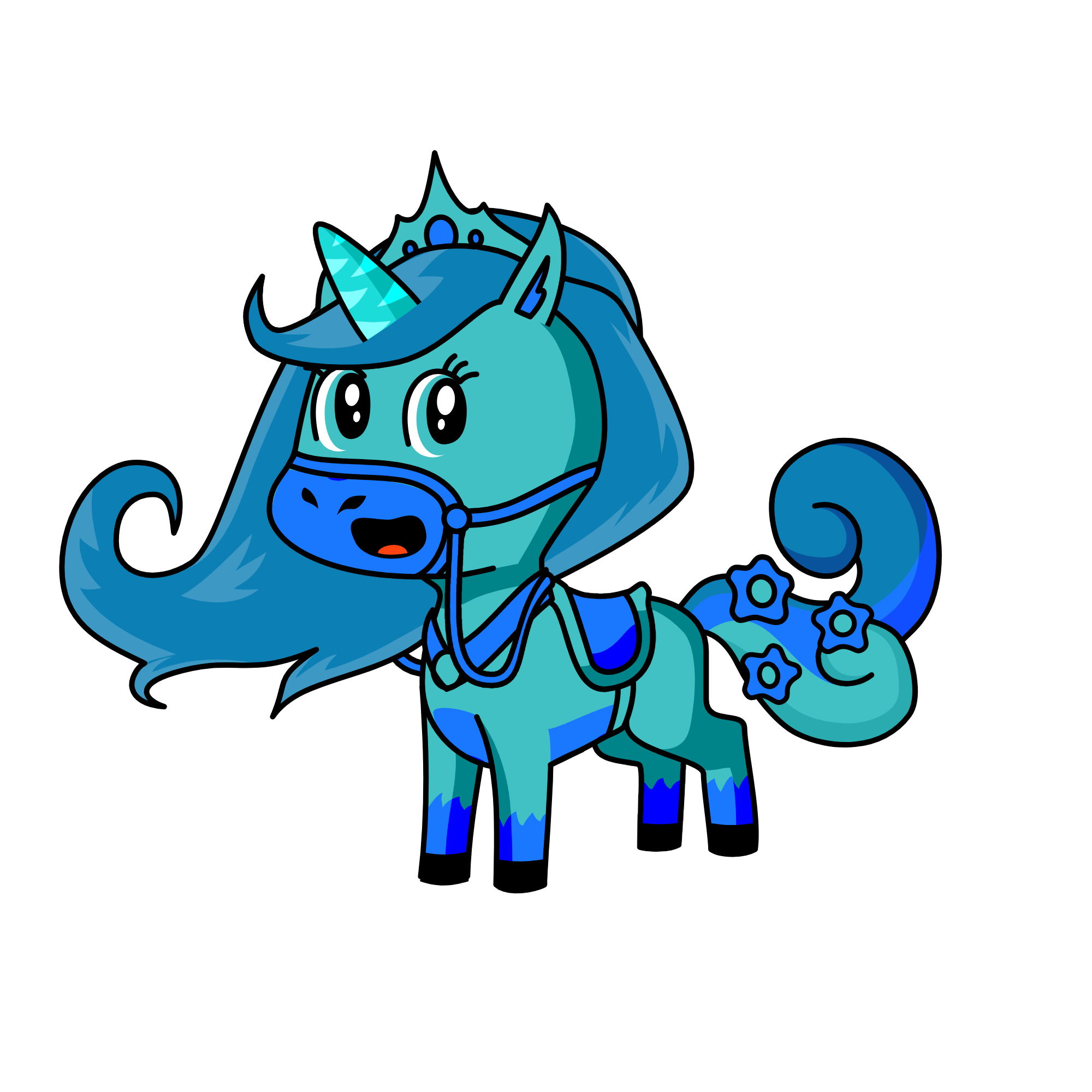 blue uncorne, the unicorn