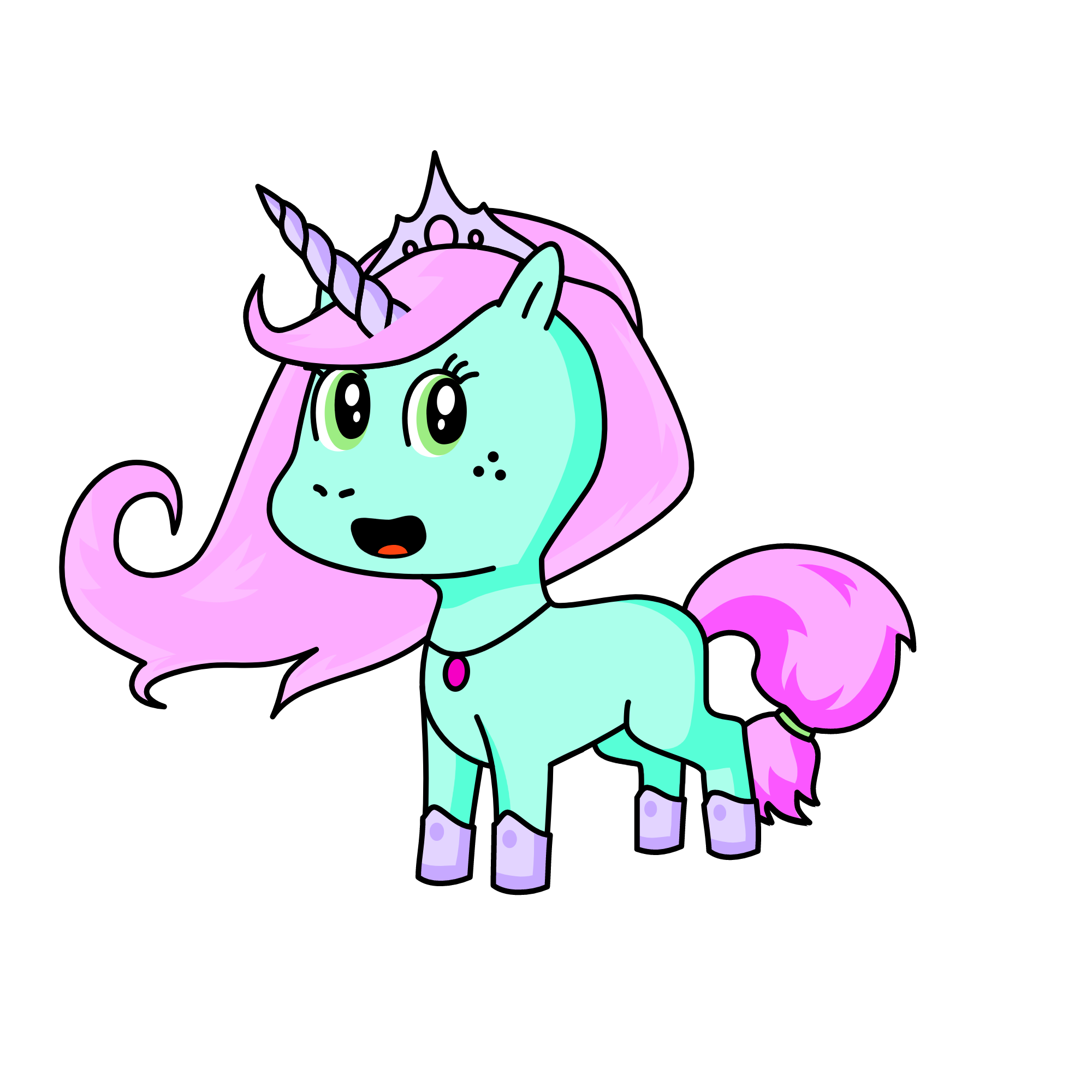 Princess Coral, the unicorn