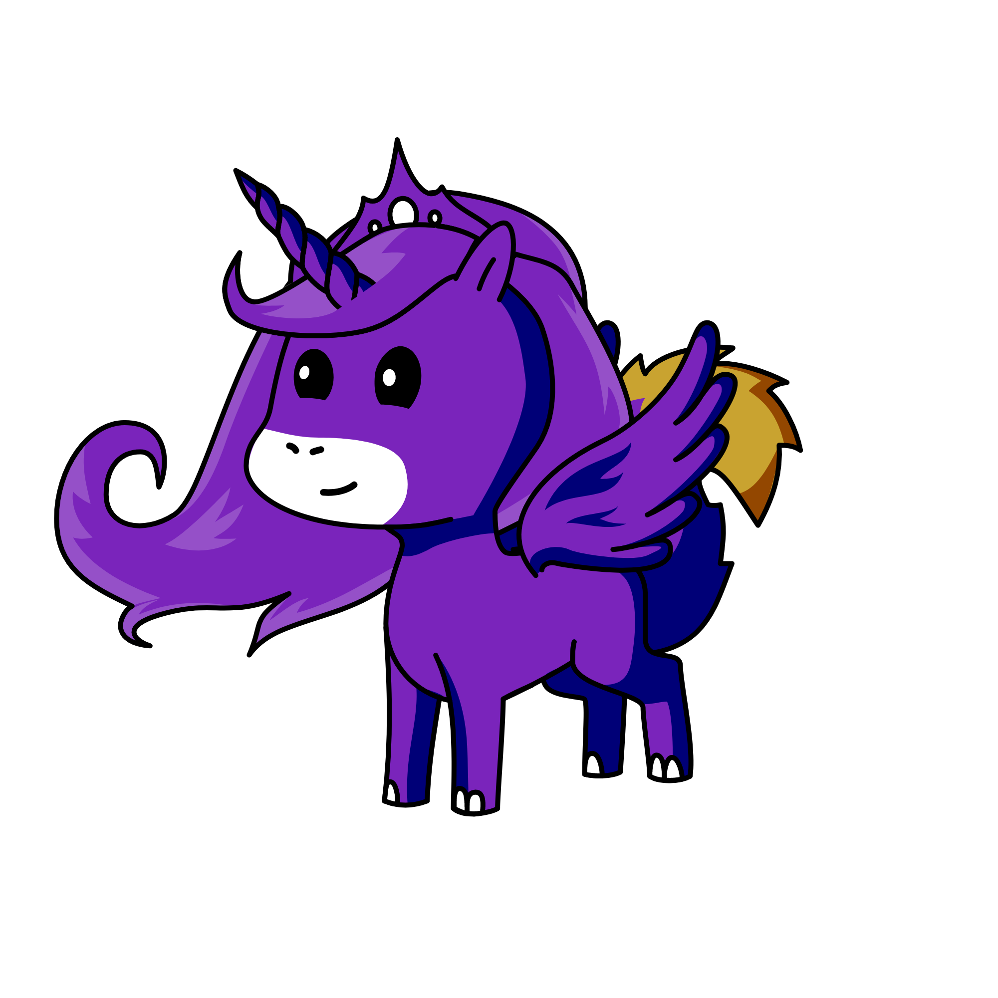 Purpleish, the unicorn