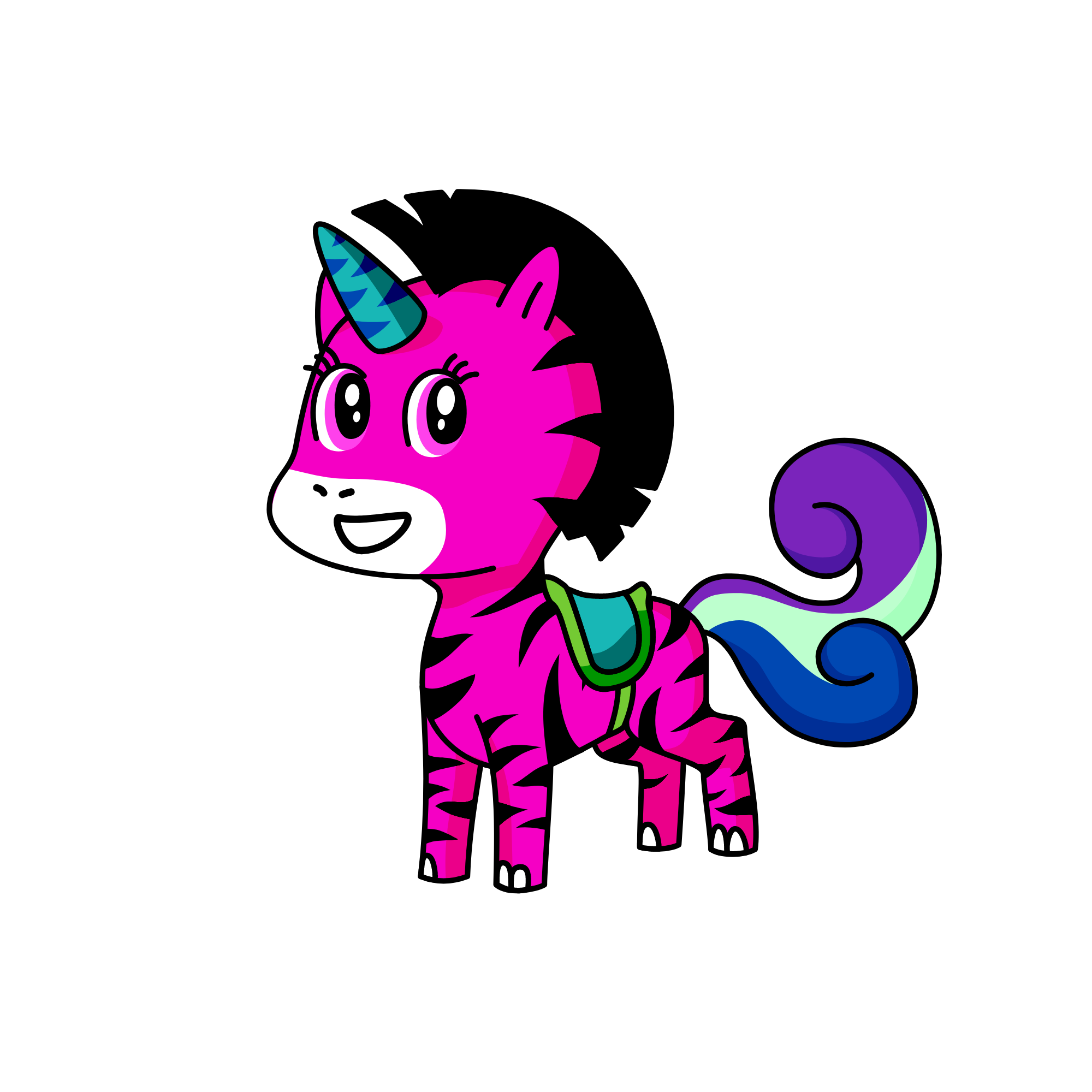 Zebra Reba, the unicorn