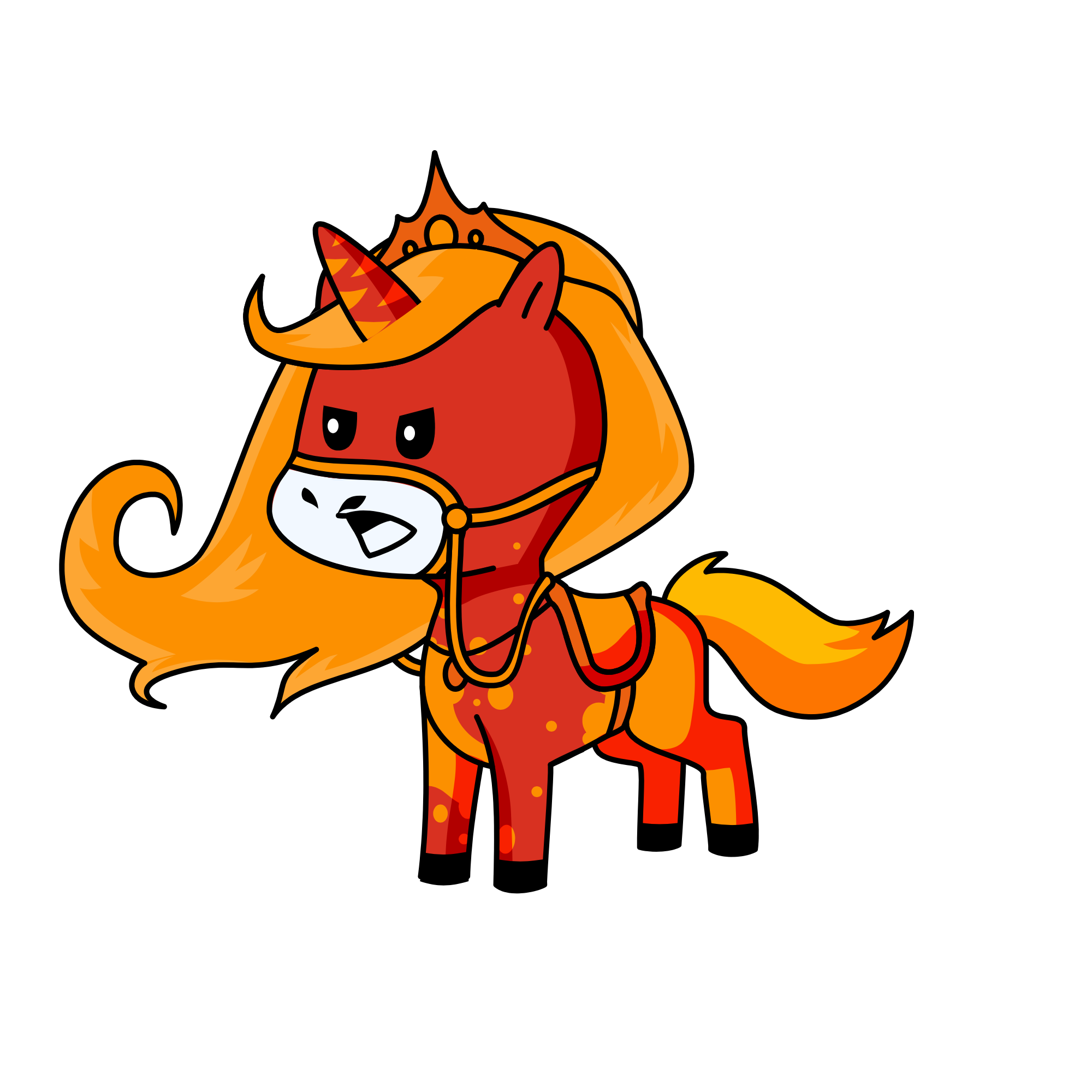 Flames, the unicorn