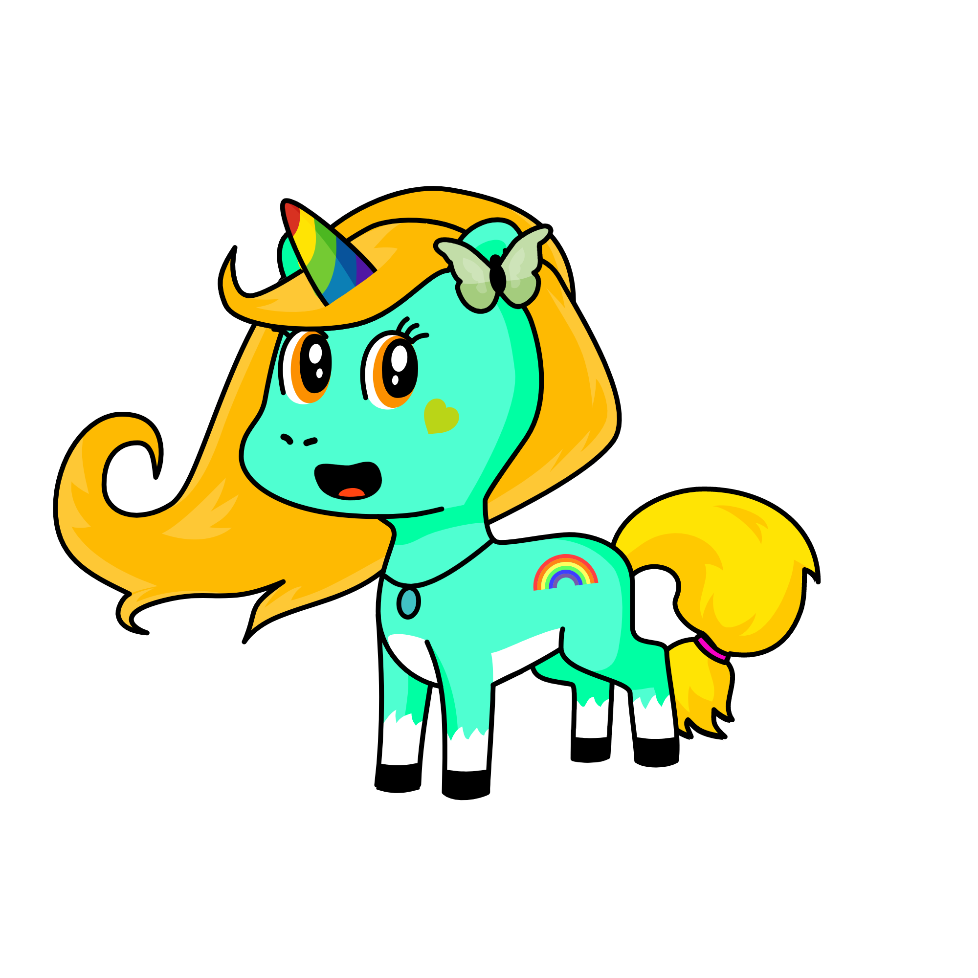 Rainbow, the unicorn