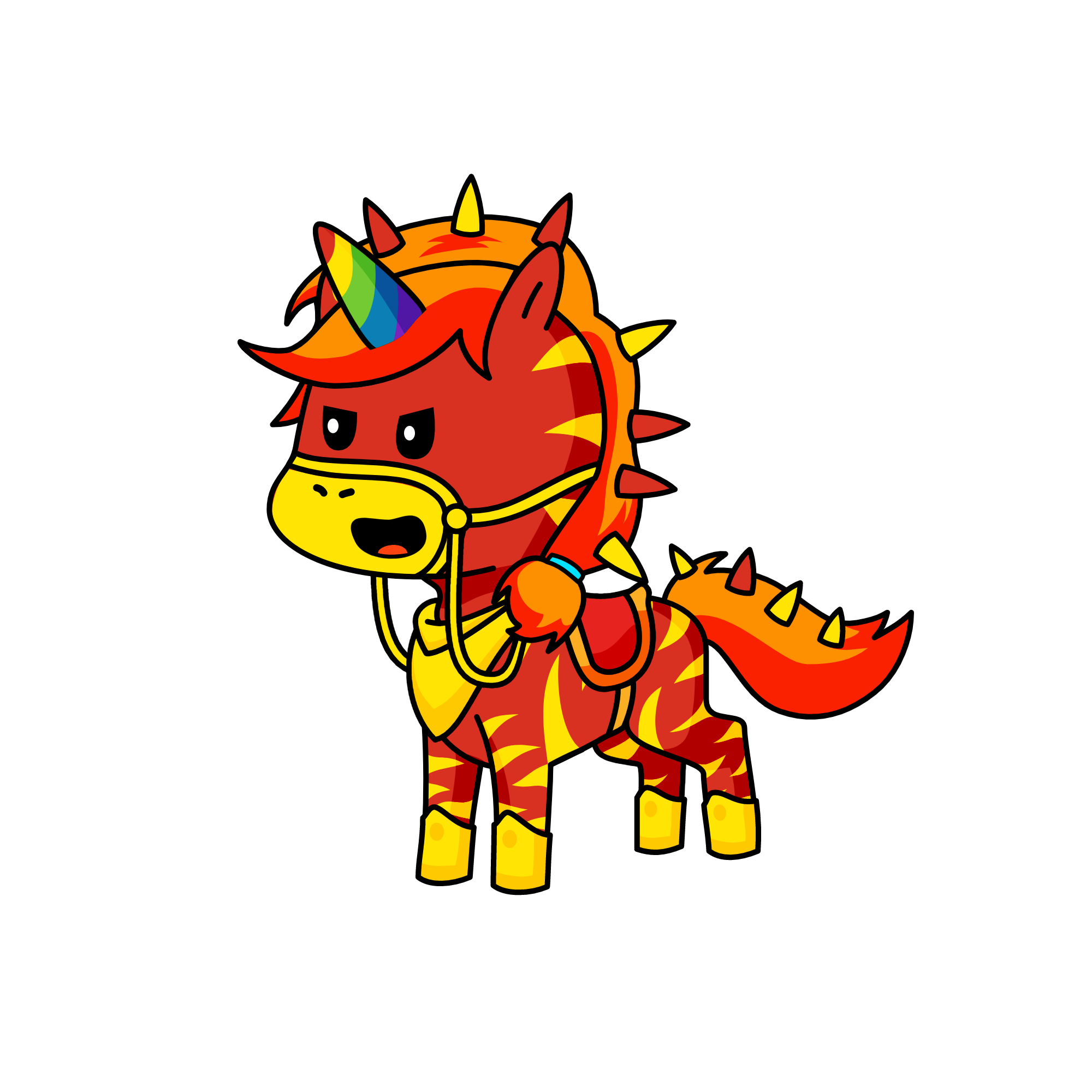 Flames, the unicorn