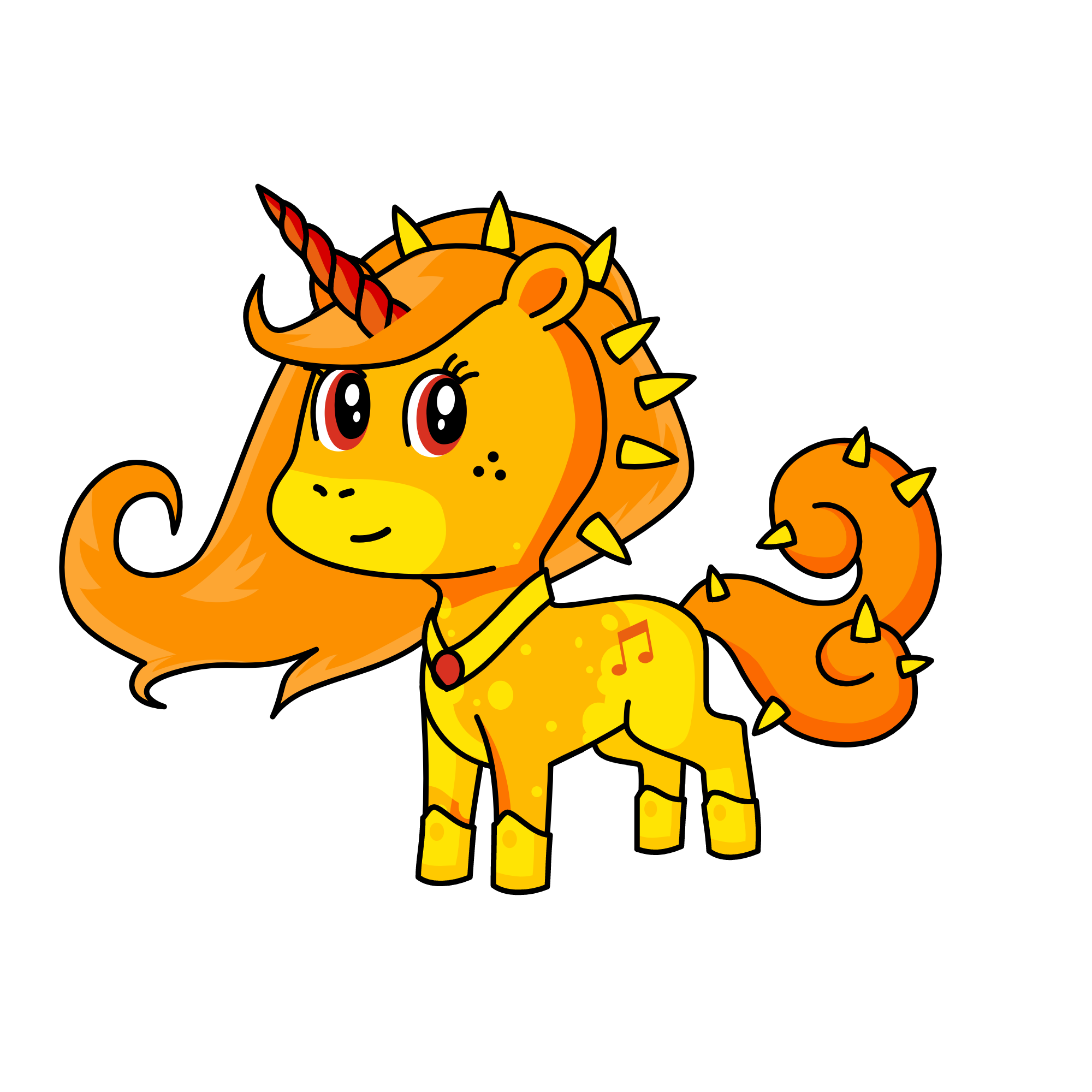 Sunrise, the unicorn