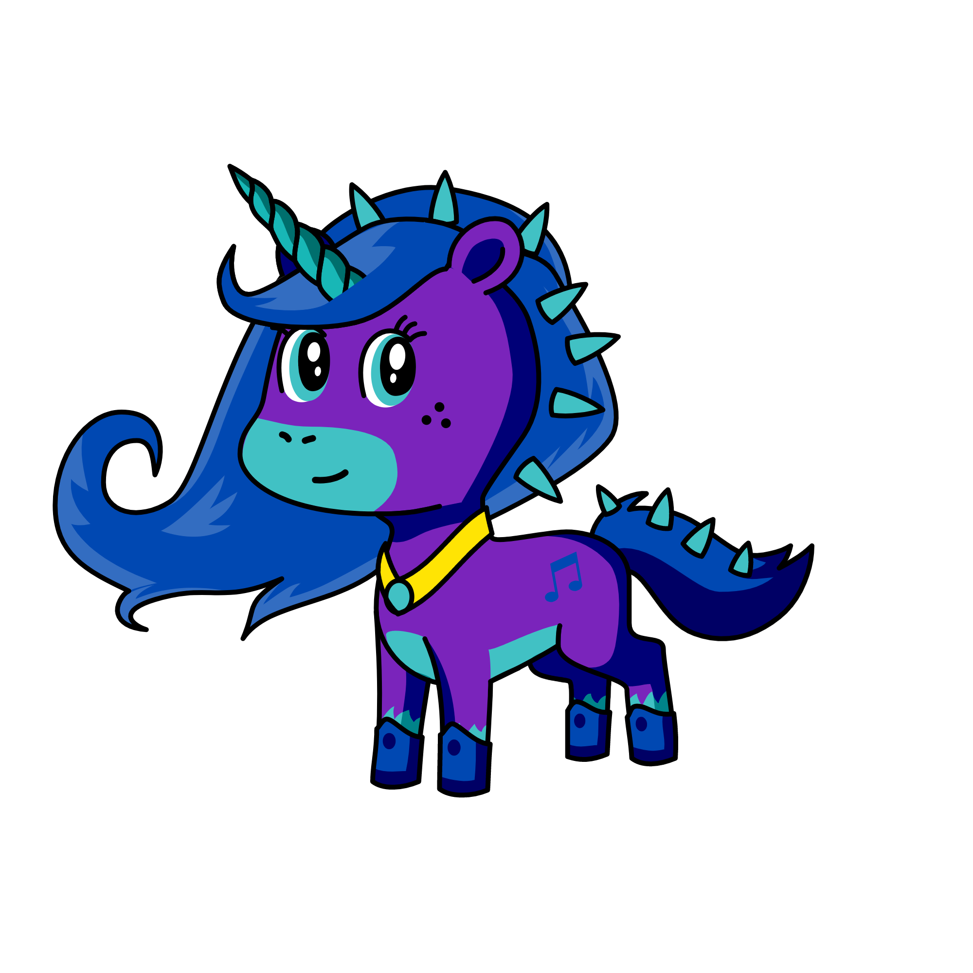 Sunset, the unicorn