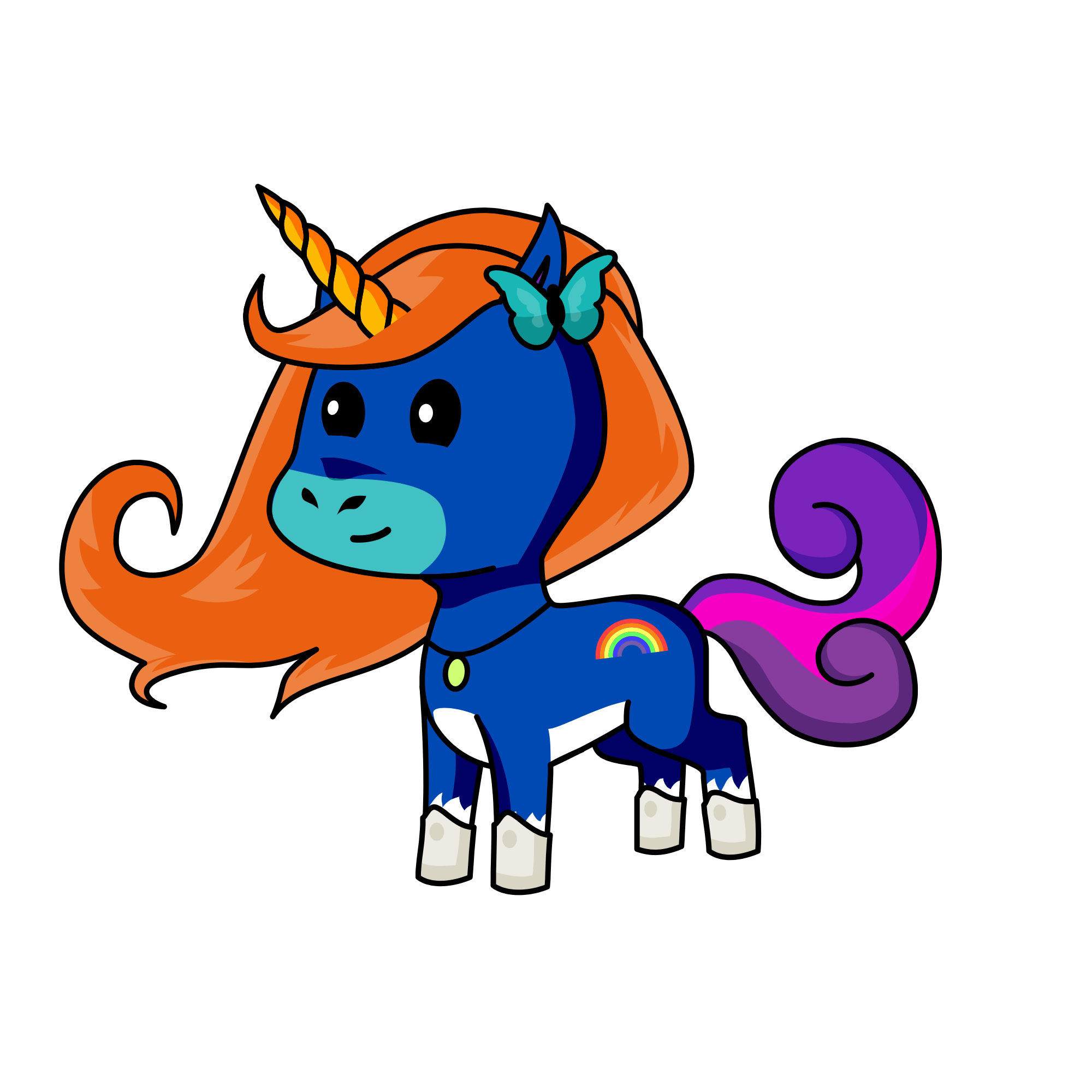 Cloudy, the unicorn