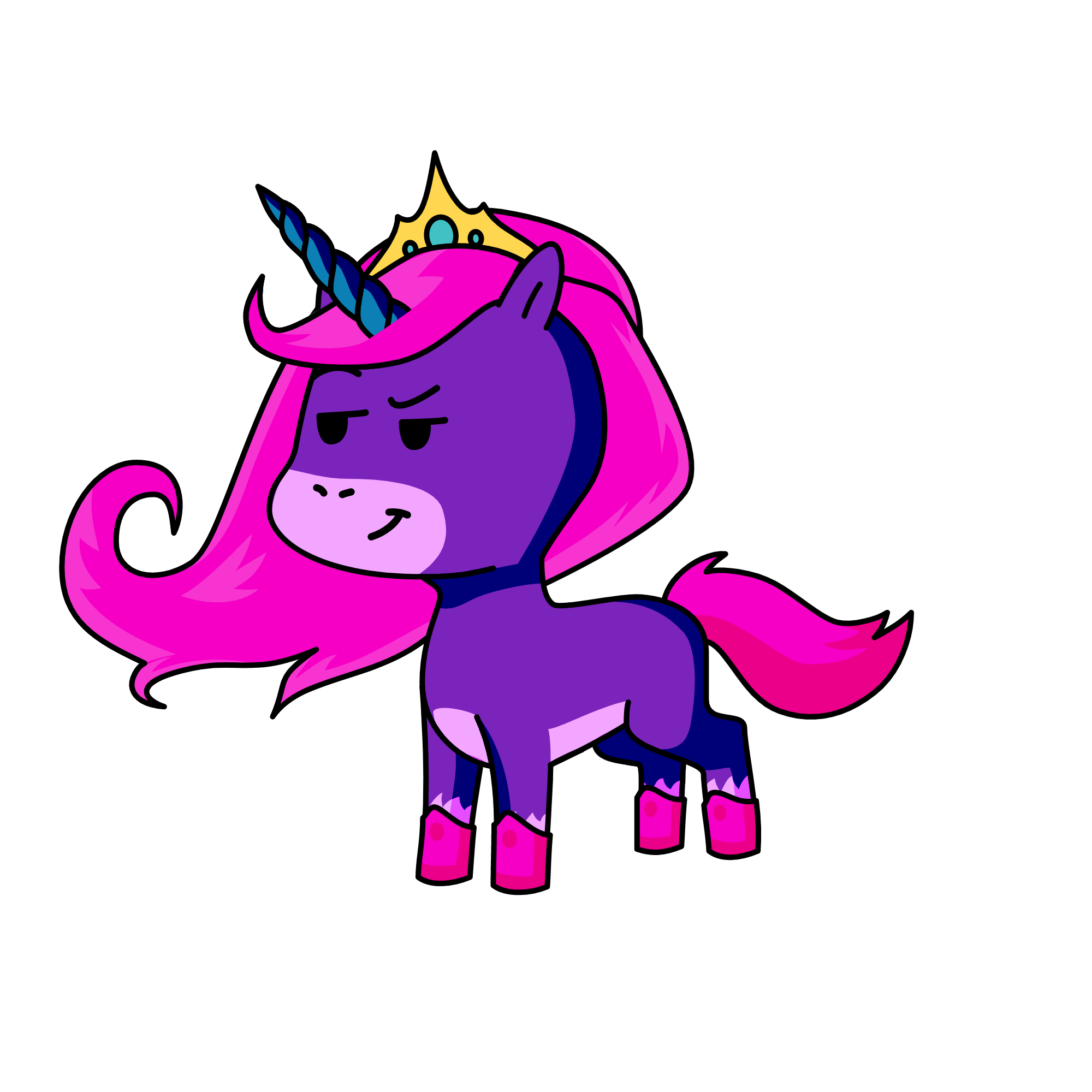 The Queen of Mean, the unicorn