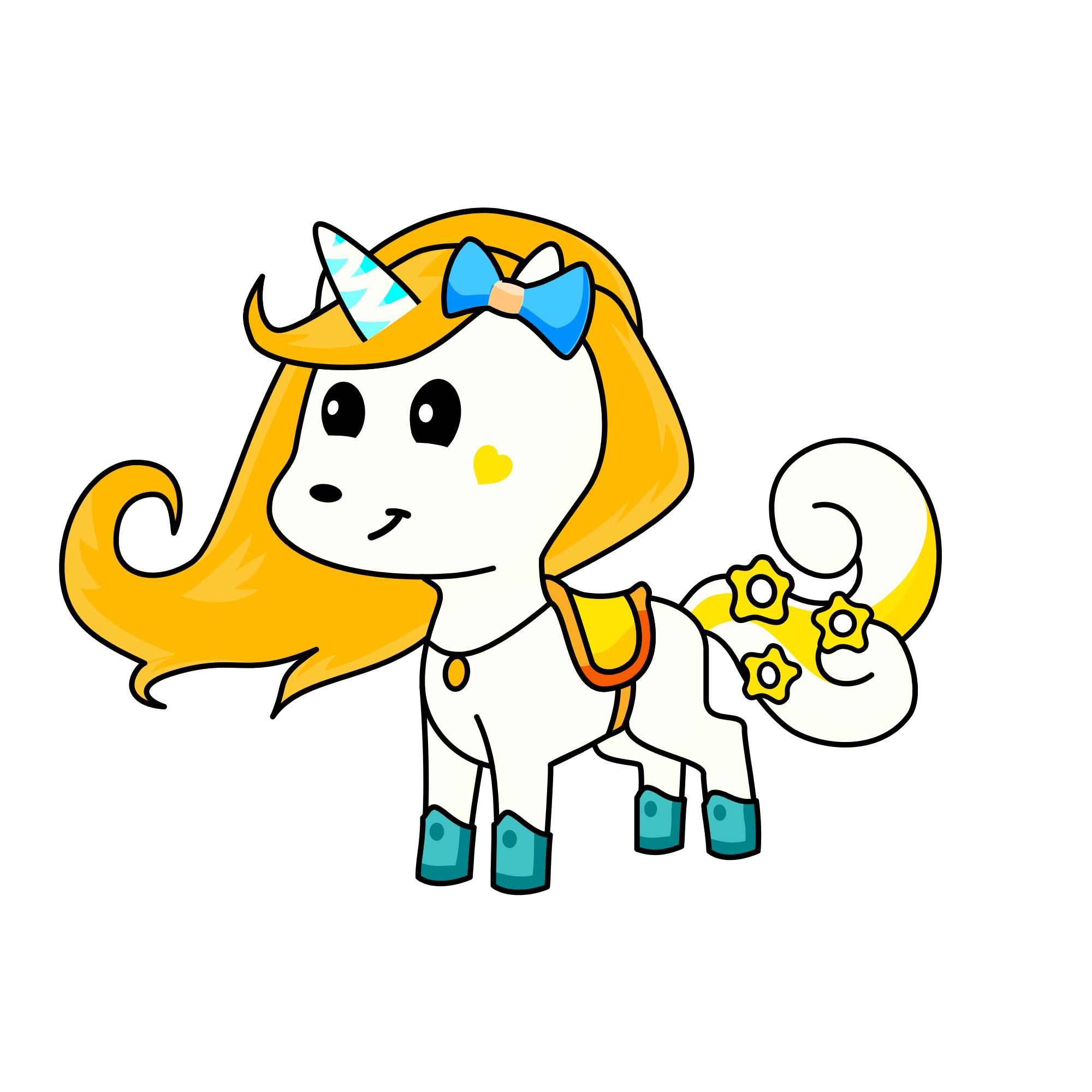 Snowy dawn, the unicorn
