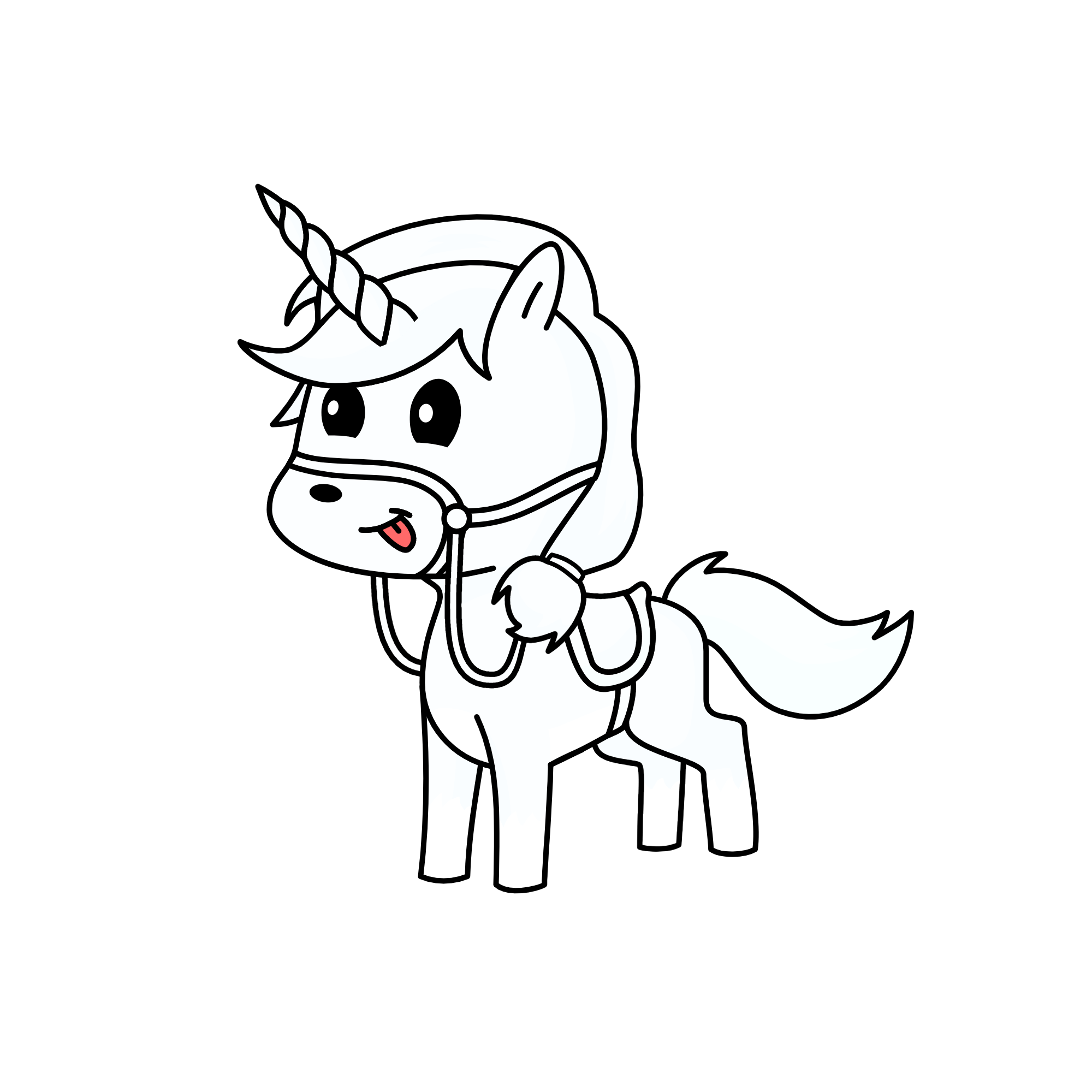 white, the unicorn