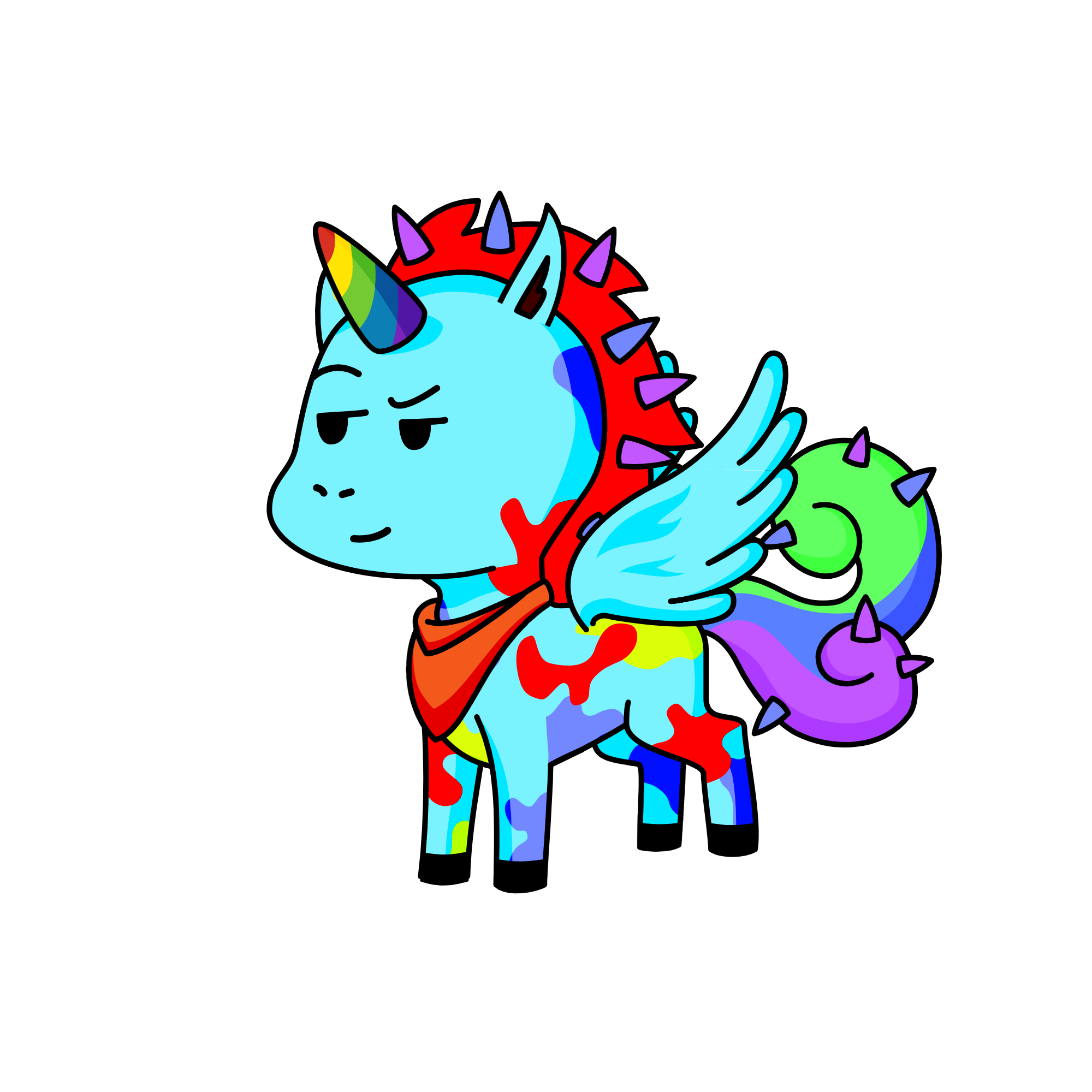 Rain Bow Dash!, the unicorn