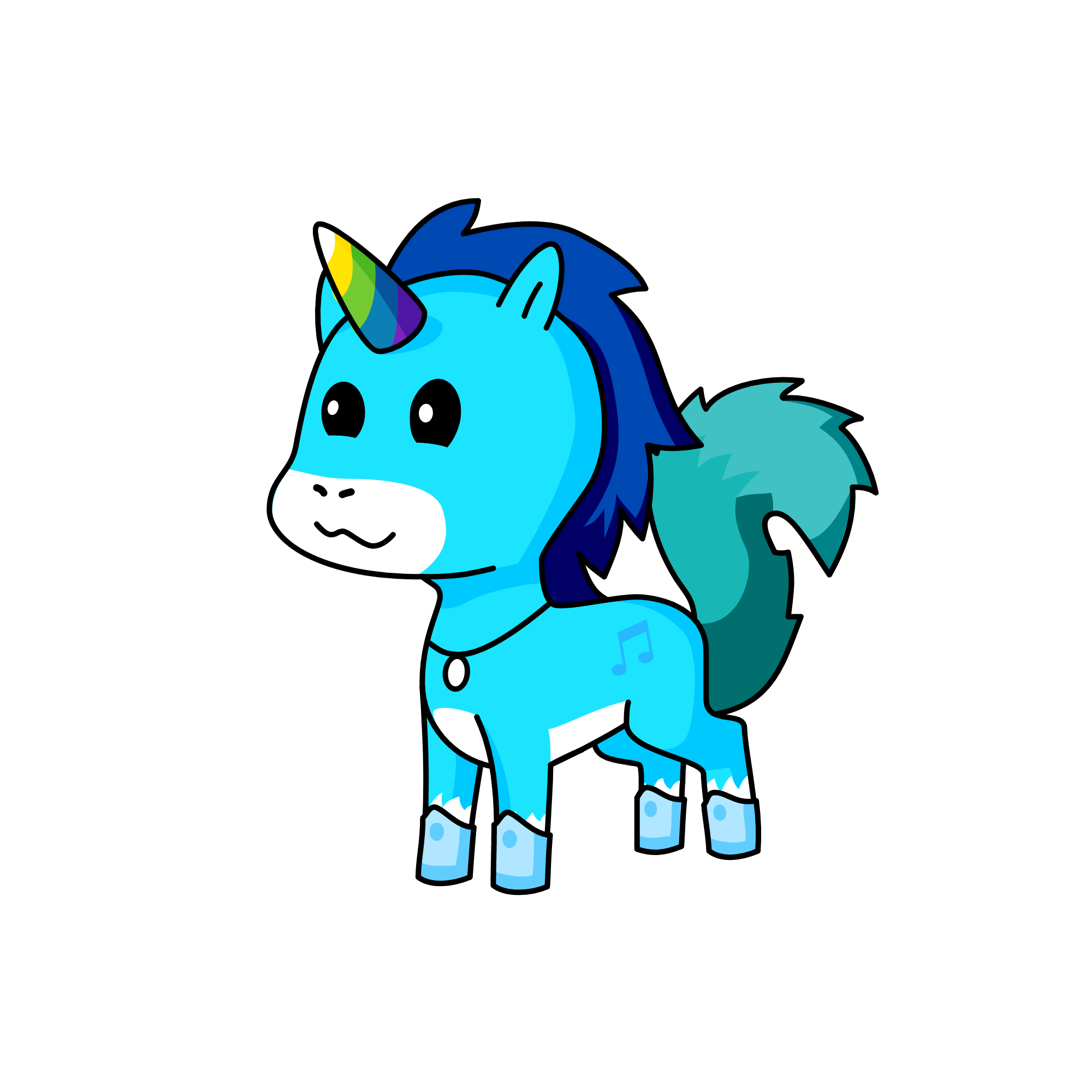 bluine, the unicorn
