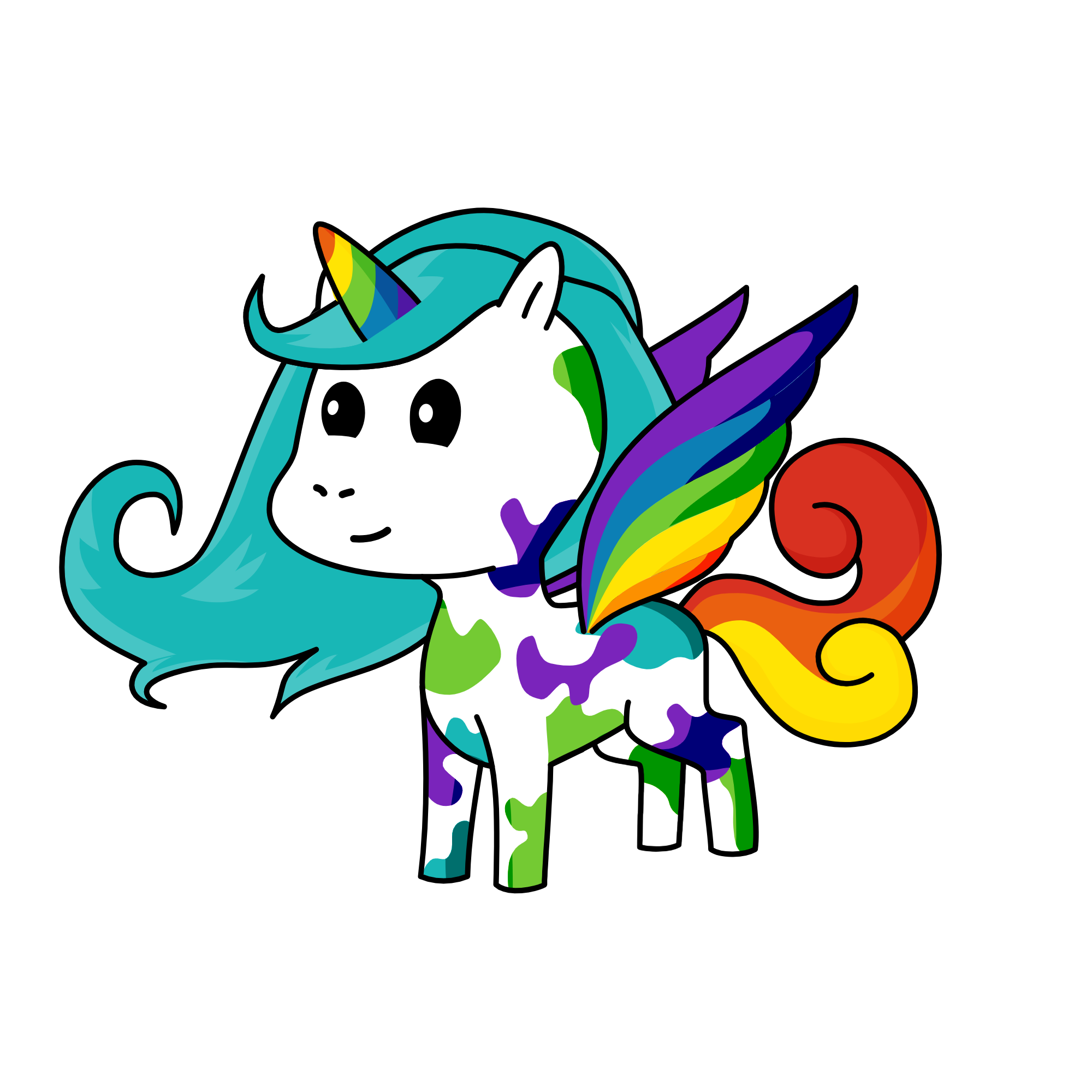 Princess rainbow , the unicorn