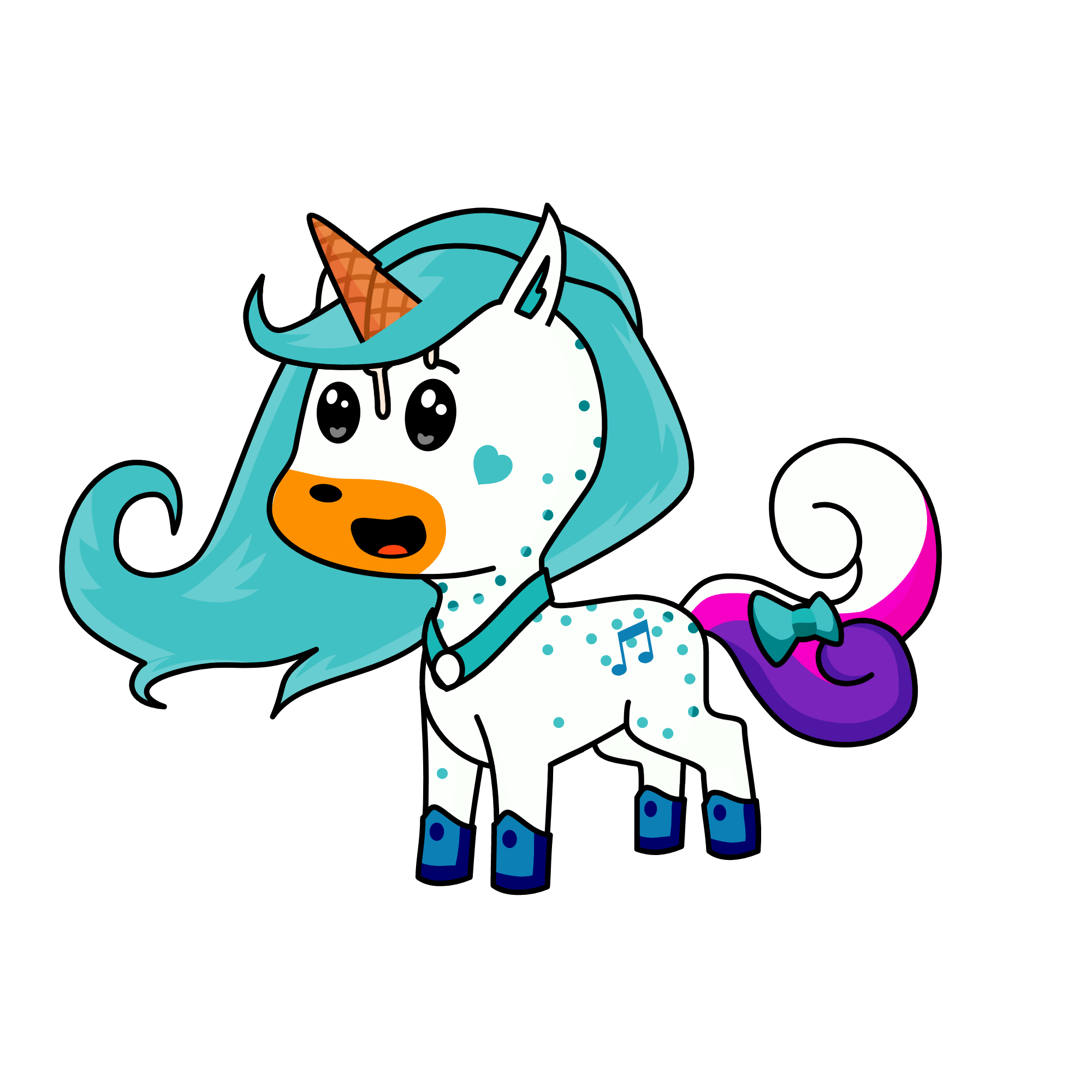 Sky-ice, the unicorn