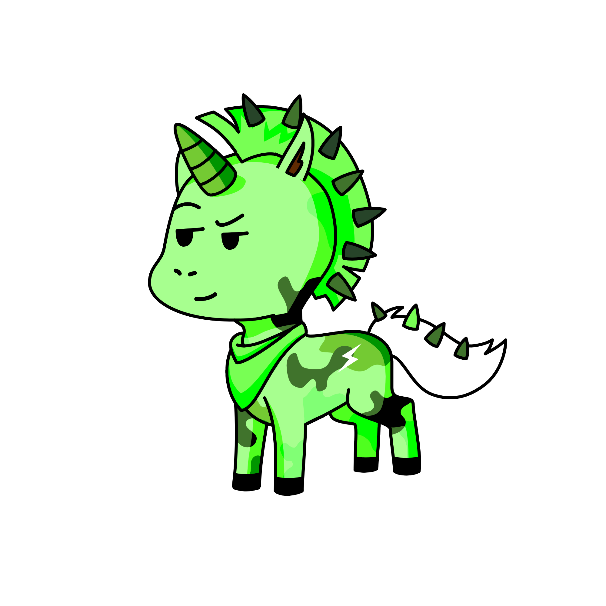 Green barf, the unicorn