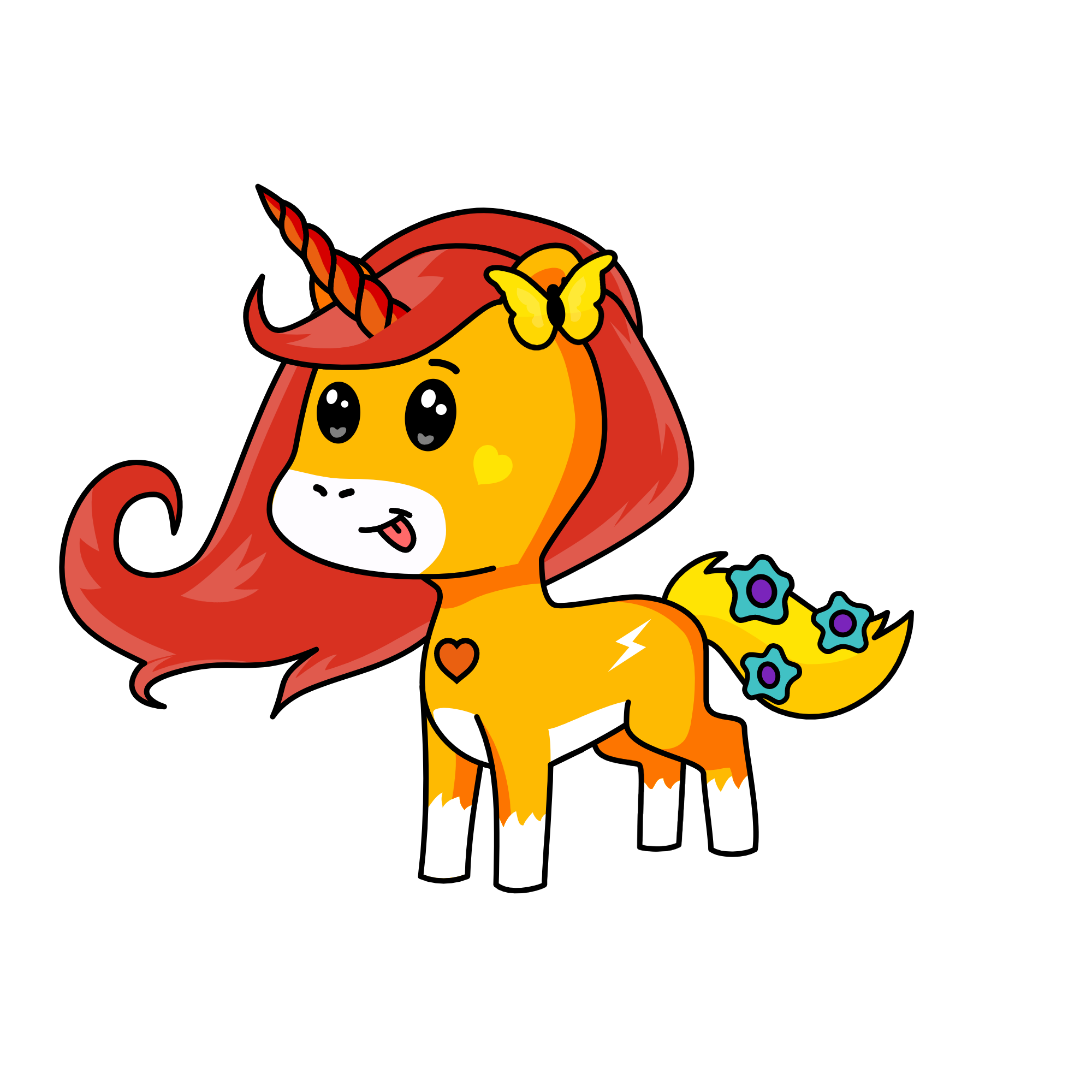 Sunset, the unicorn