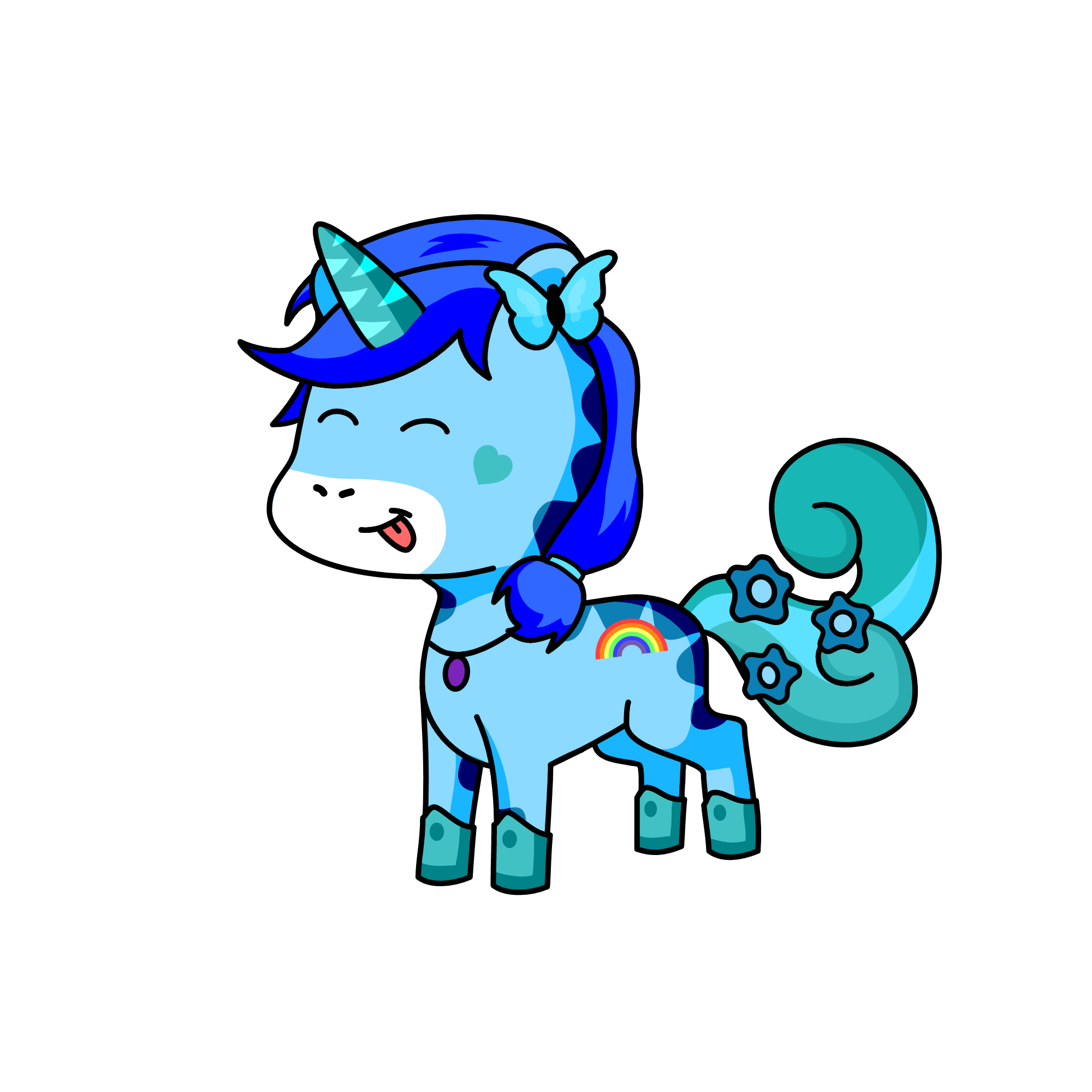 Blueberry, the unicorn
