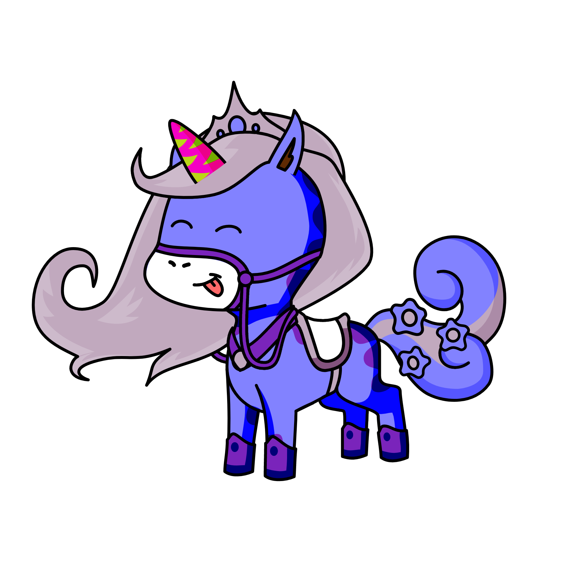 Purple wings, the unicorn