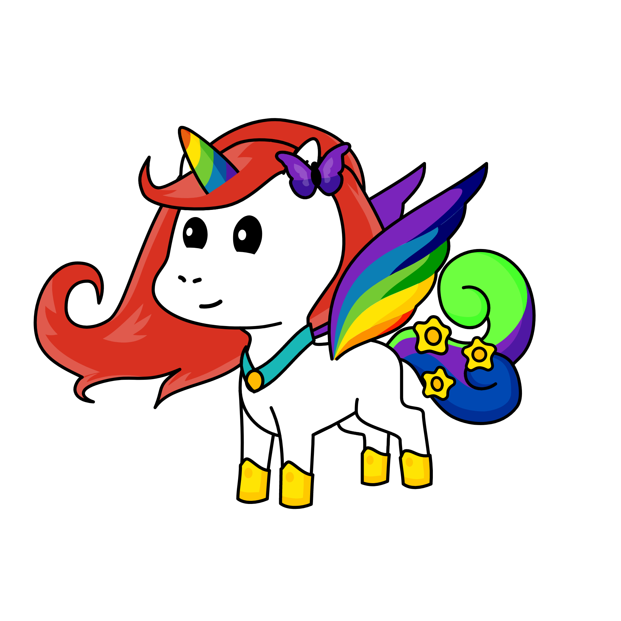 Rainbow, the unicorn
