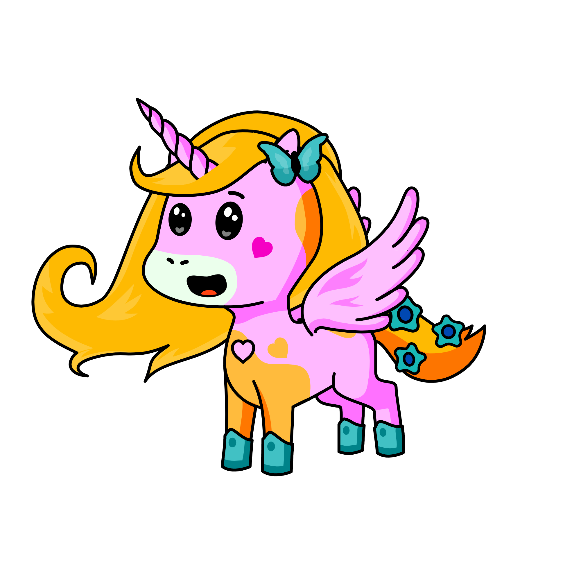 Dawn, the unicorn