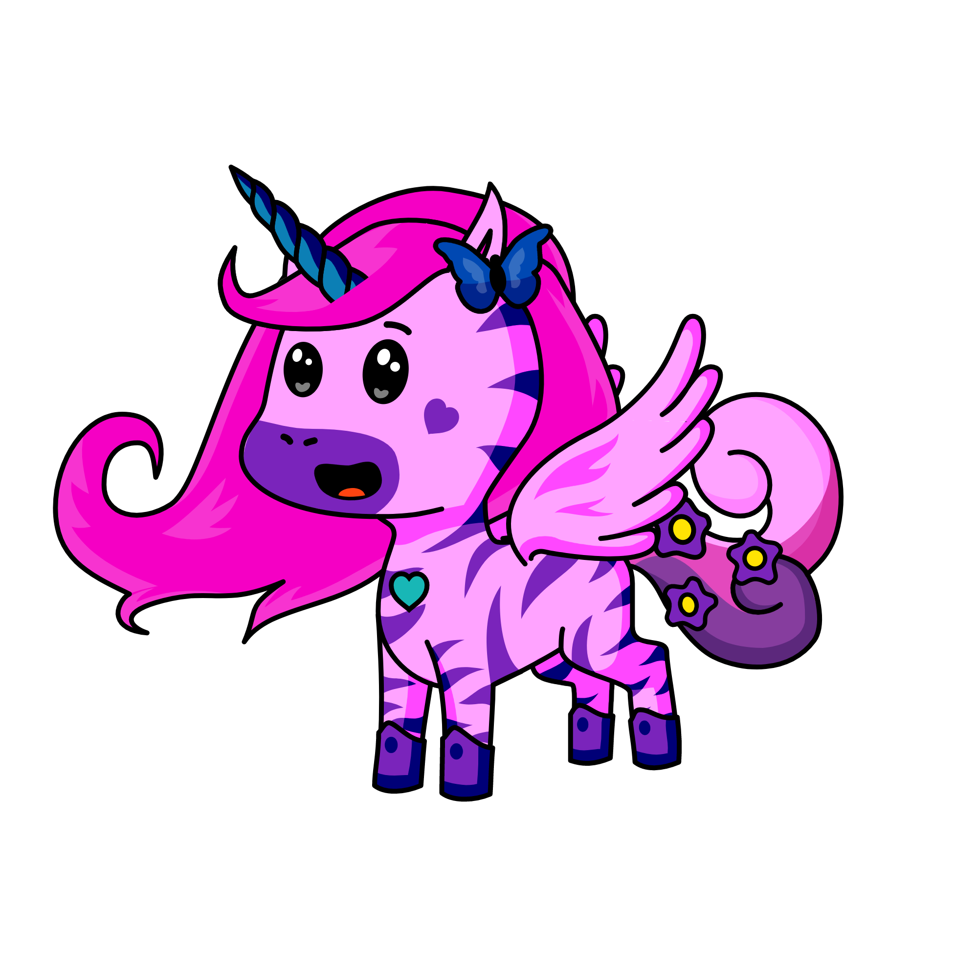 Magenta, the unicorn