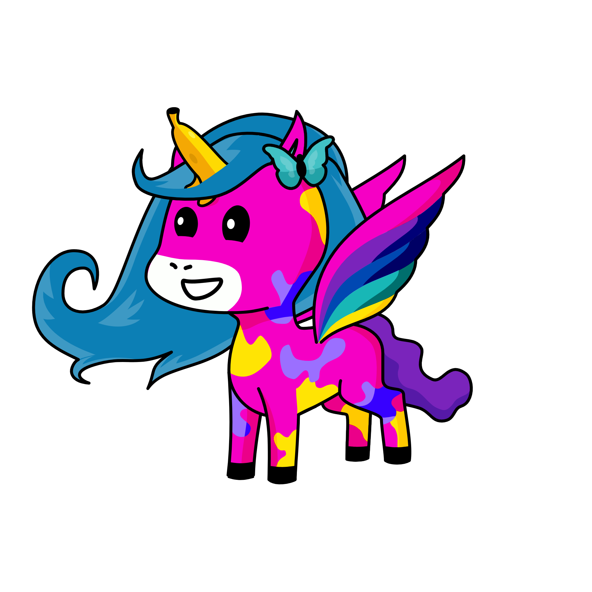 bi and pan, the unicorn