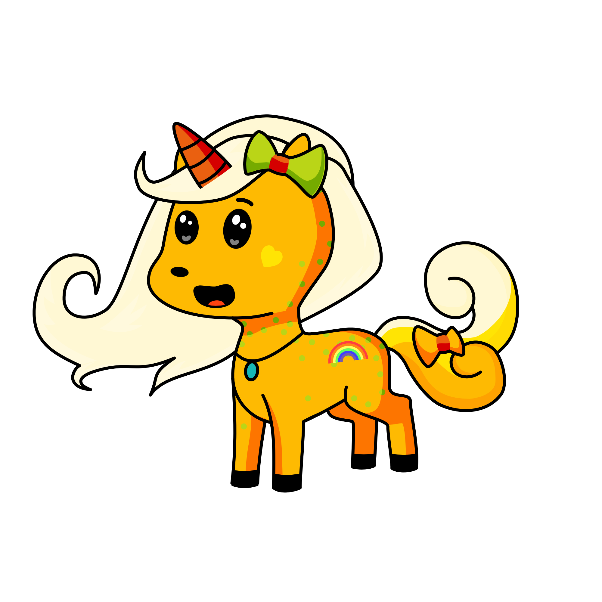 Sunset, the unicorn