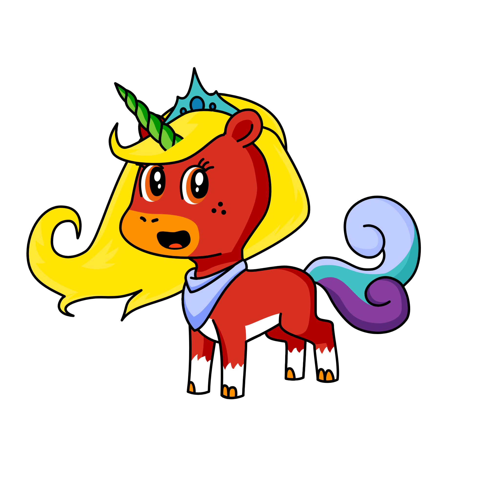 rainbowdash, the unicorn