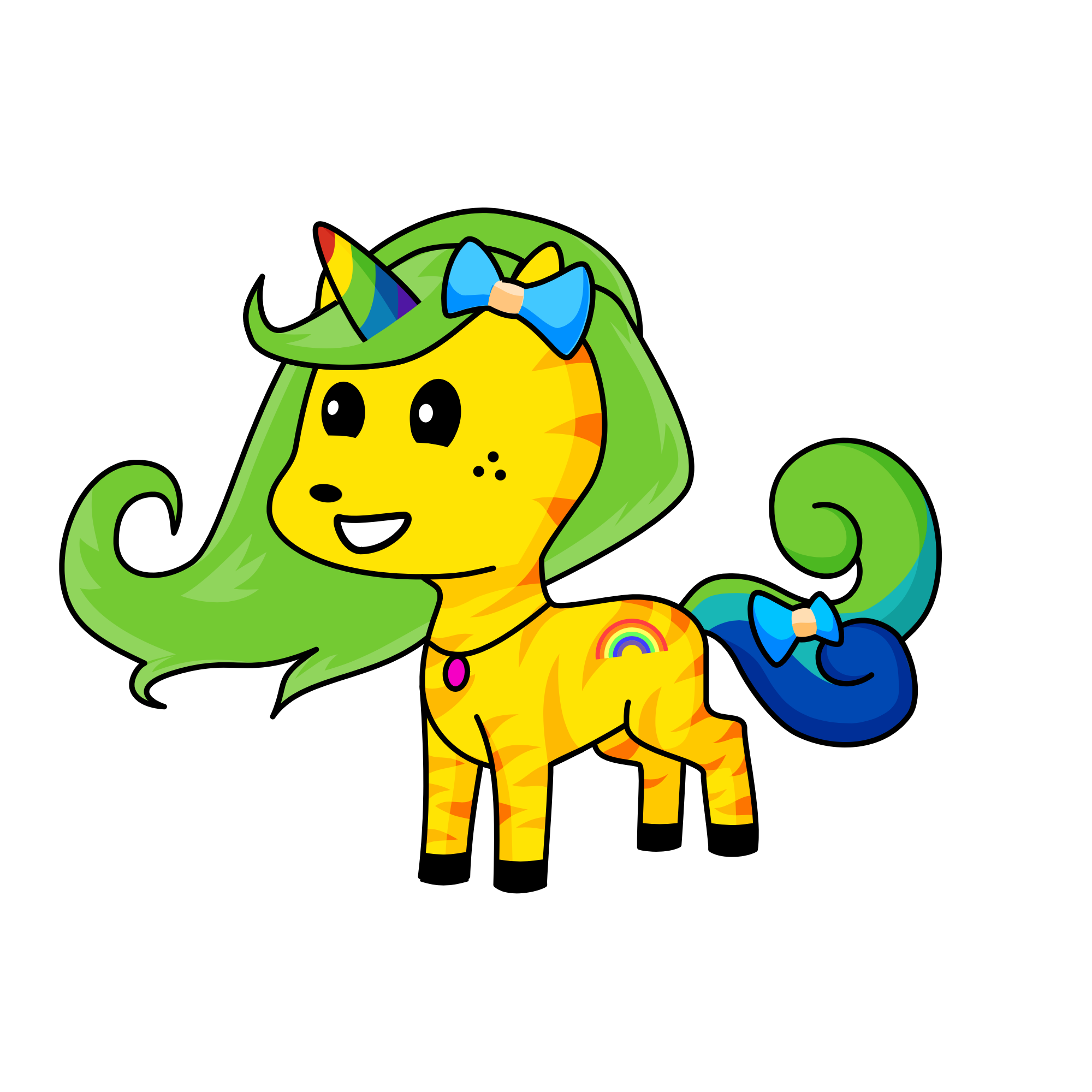 Spring fall, the unicorn