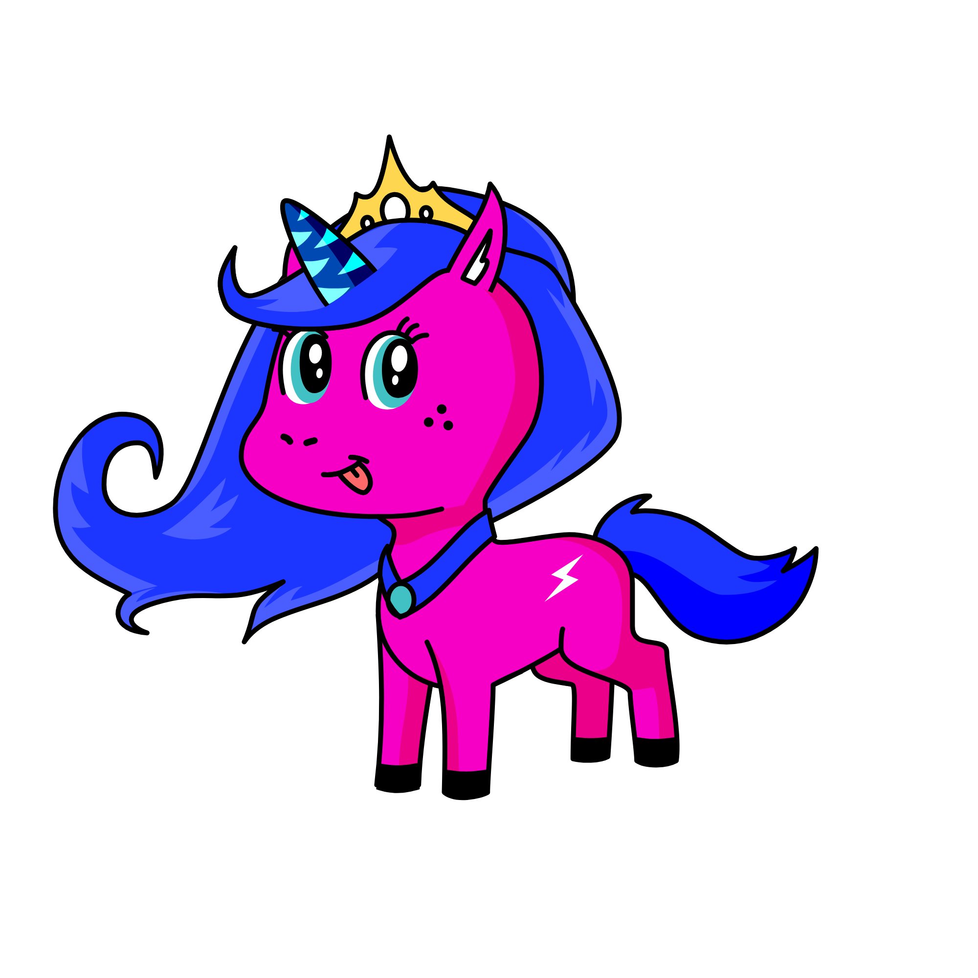 winter pink, the unicorn