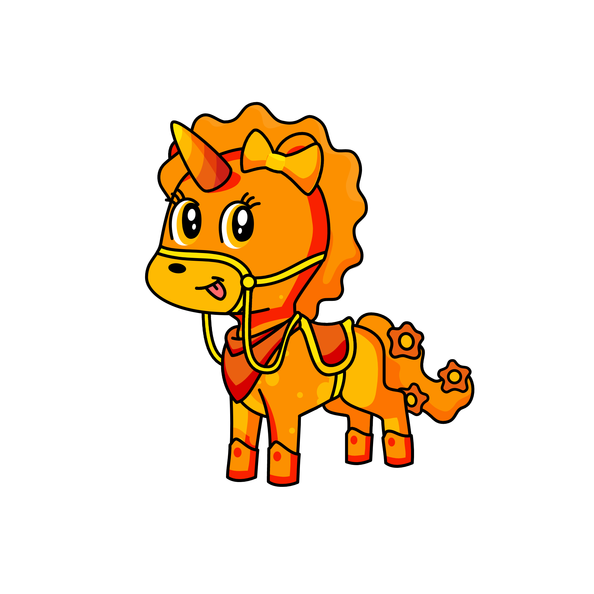 Orange, the unicorn