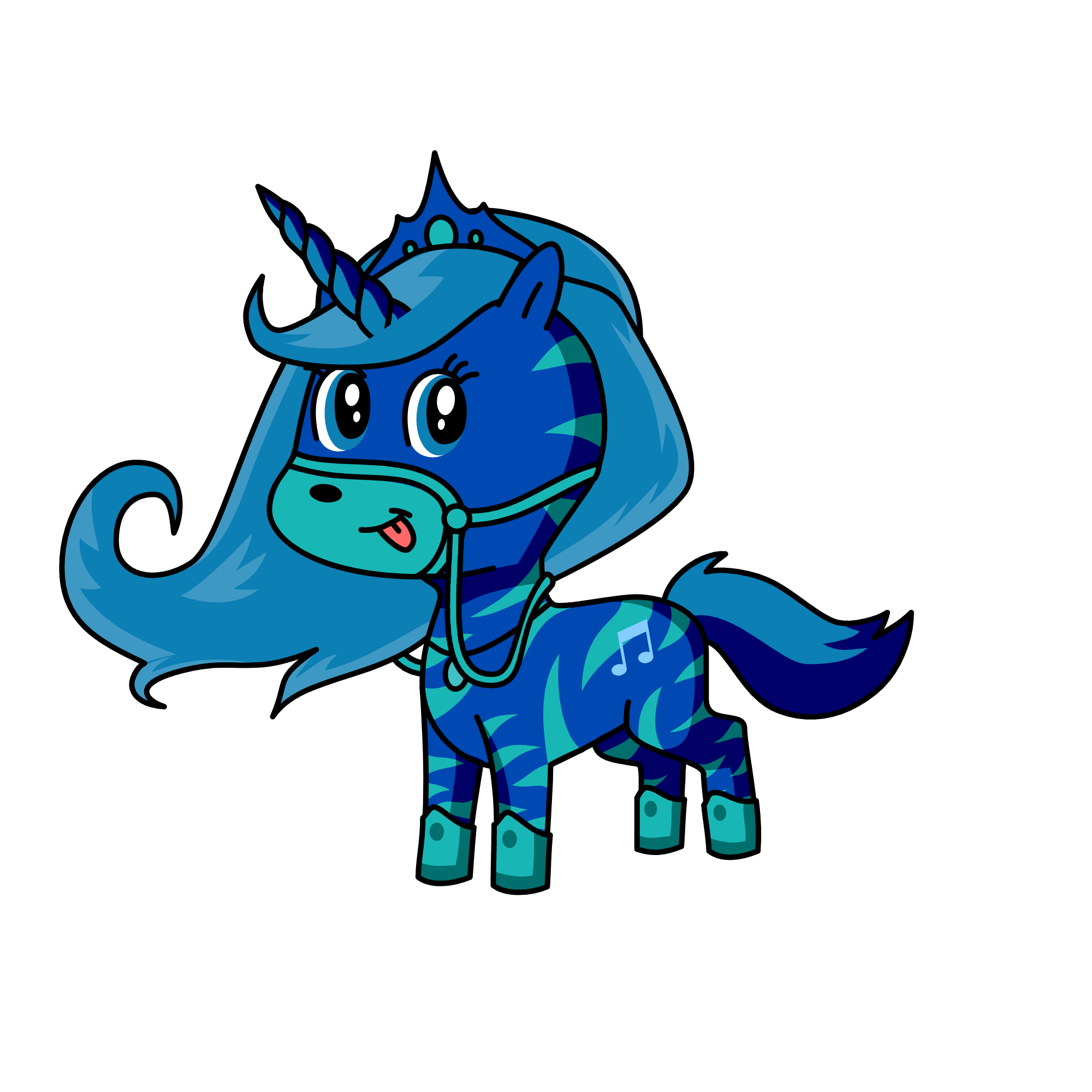 Blue, the unicorn