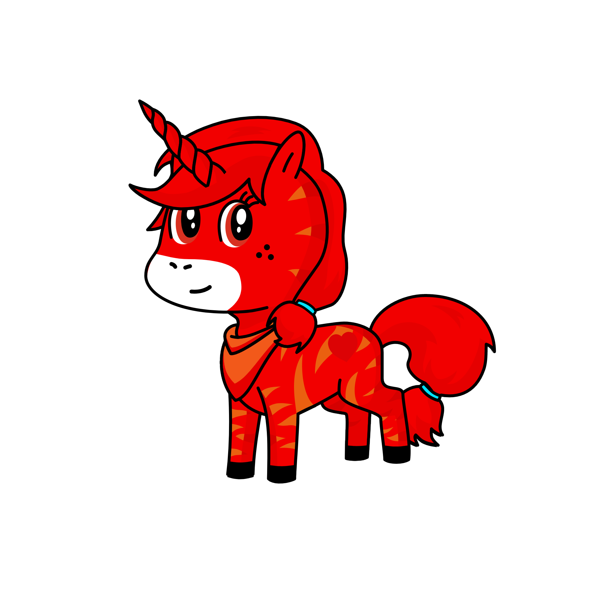 red, the unicorn