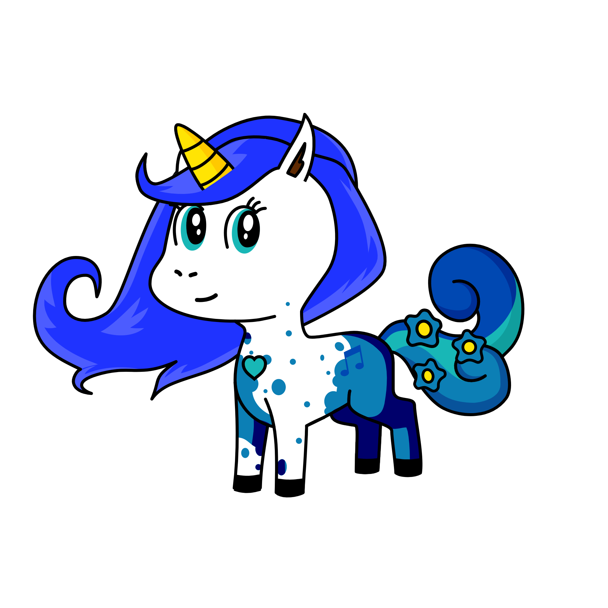 blauwy, the unicorn
