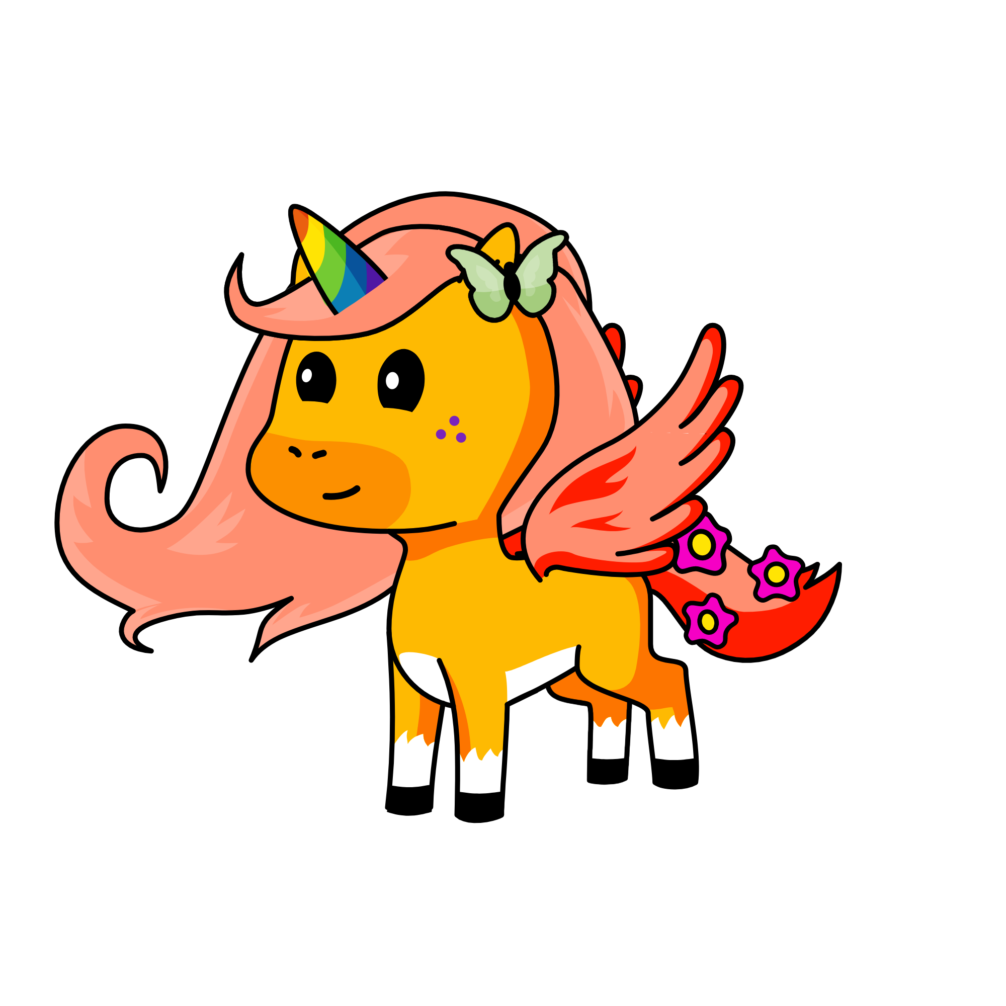 peach, the unicorn