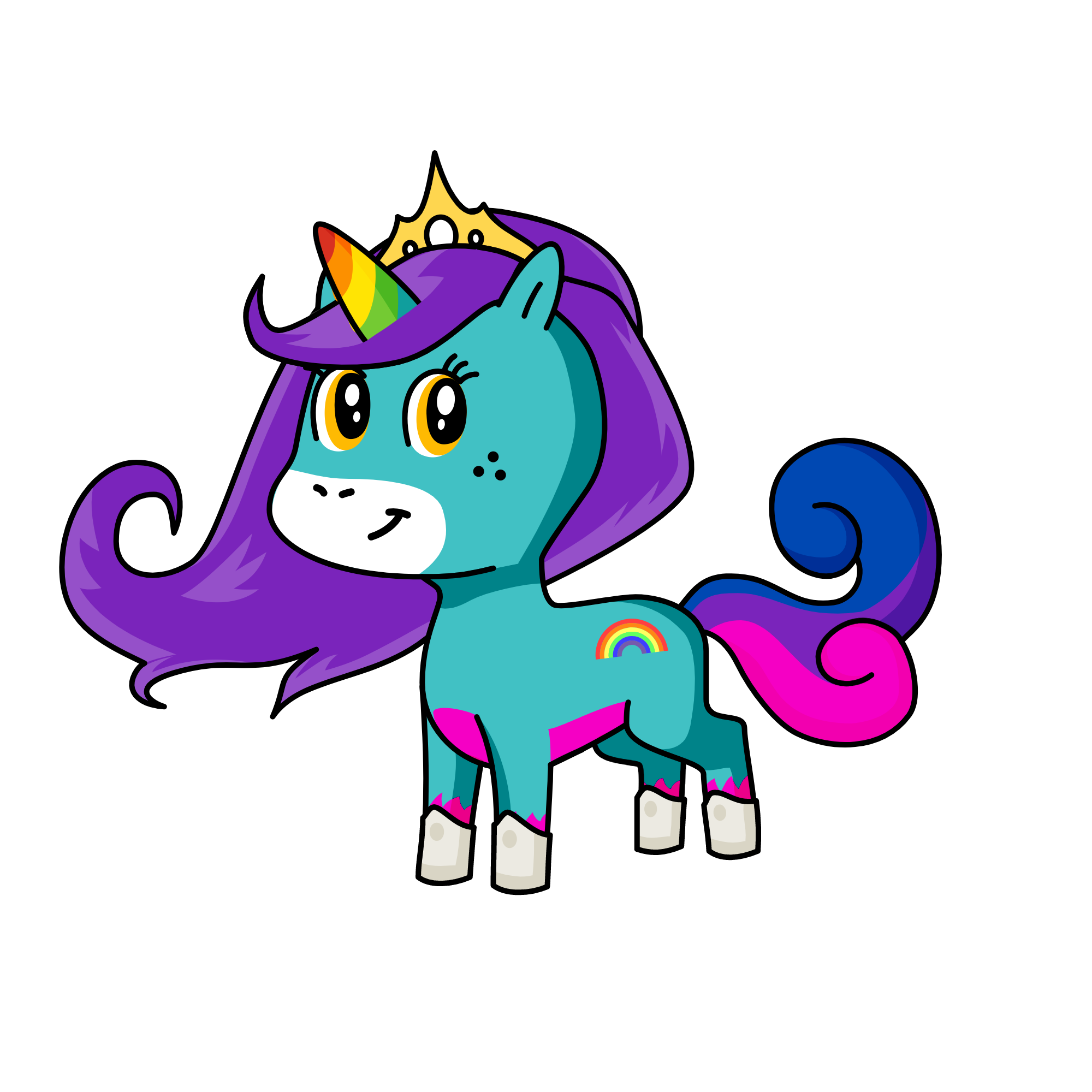 Dark rainbow, the unicorn