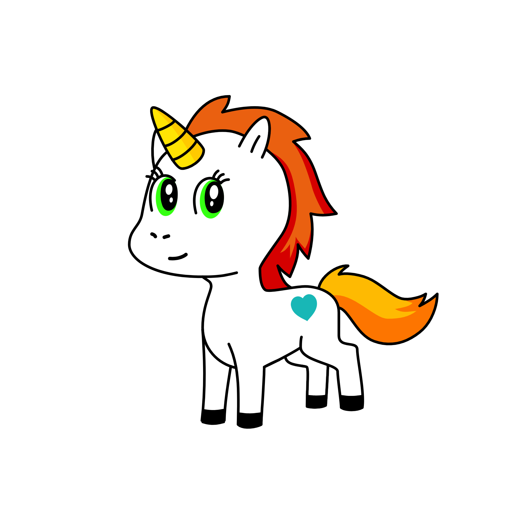 Rainbow, the unicorn